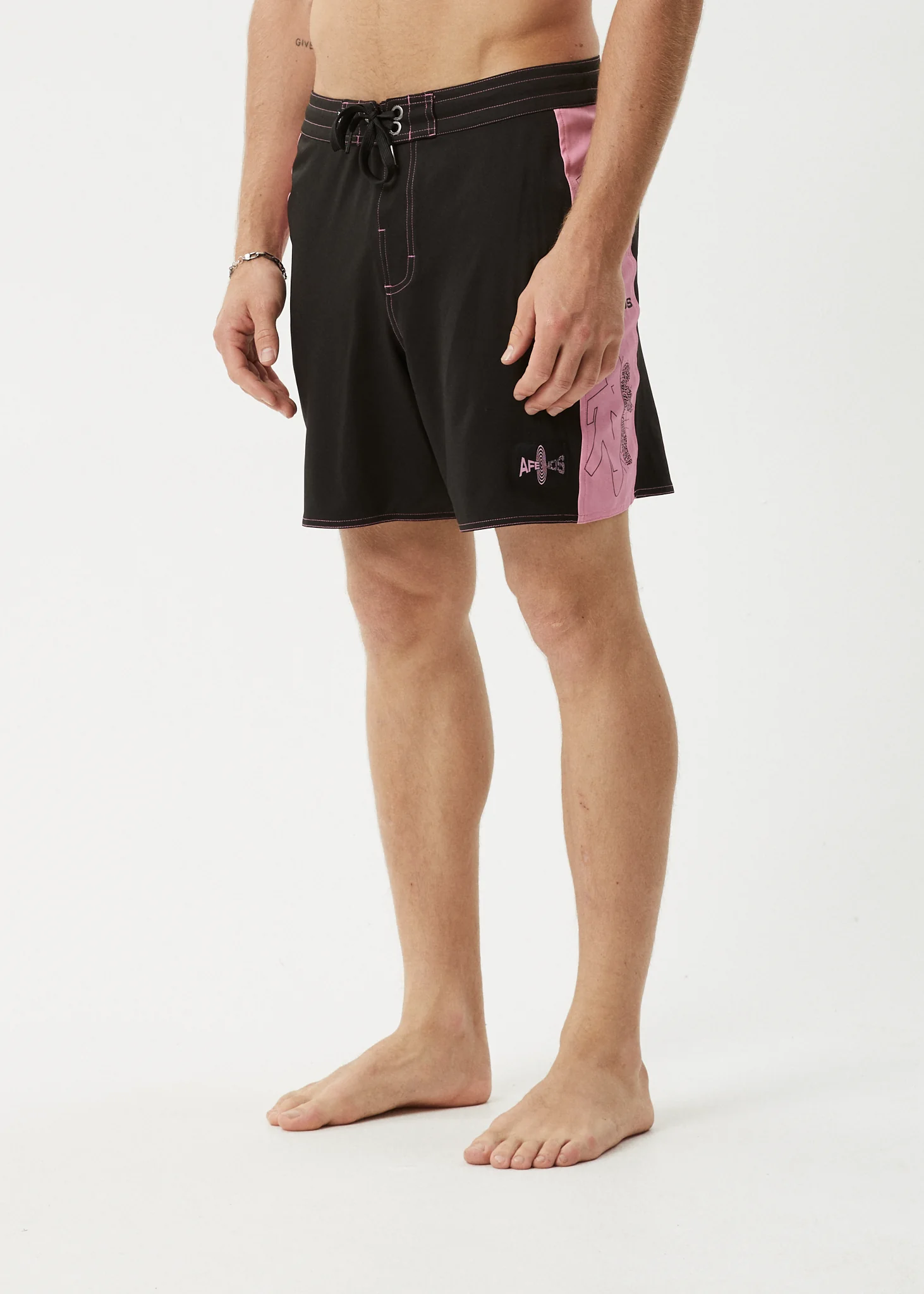AFENDS Mens Altered - Surf Related Boardshort 18" - Black - Image 4