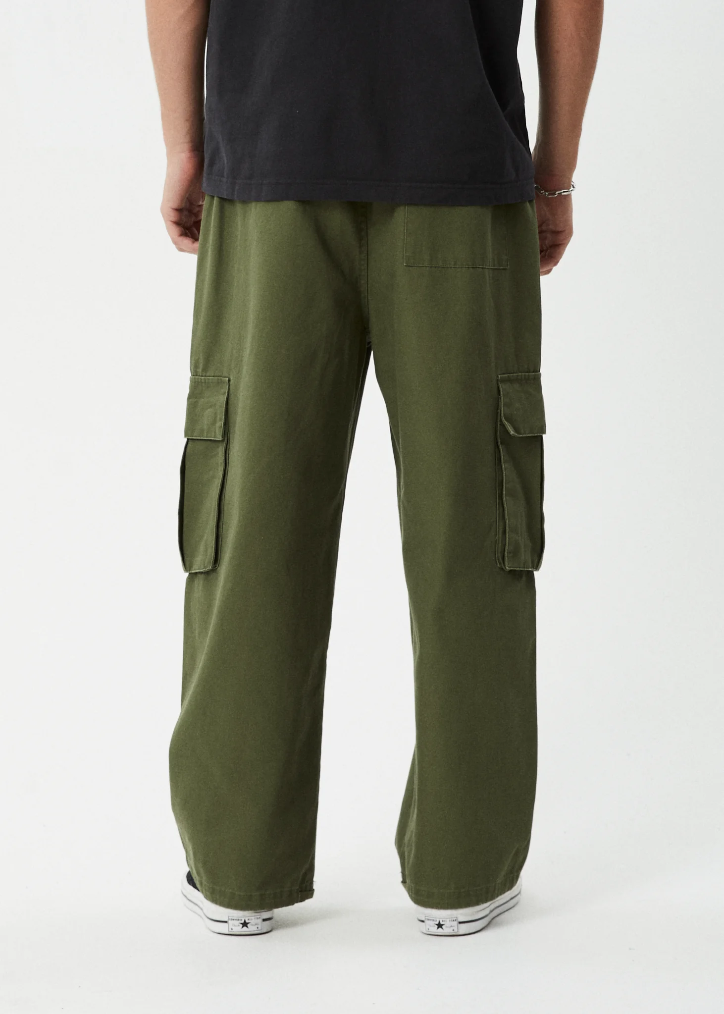 AFENDS Mens Atlas Canvas - Cargo Pant - Military - Image 6