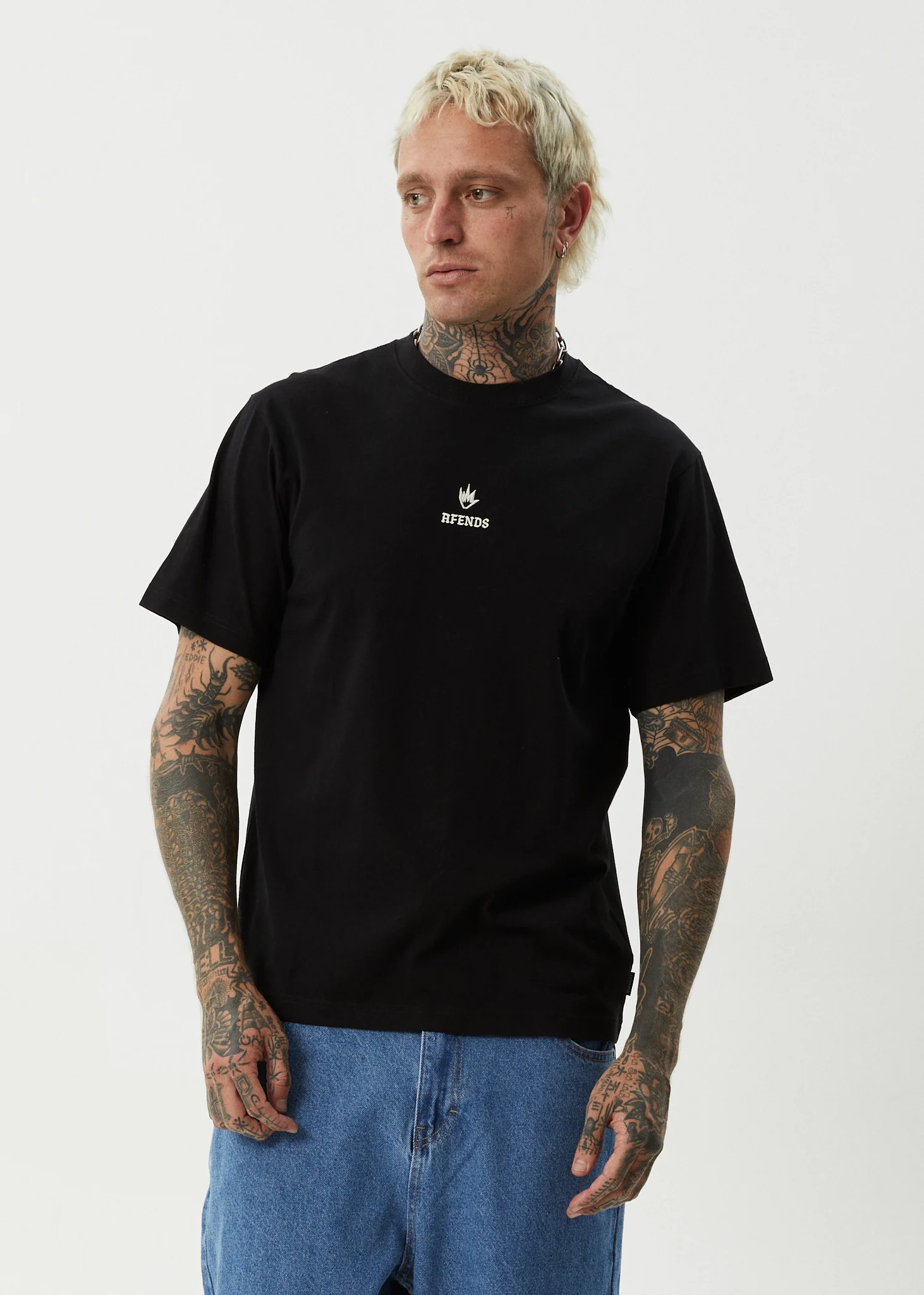 AFENDS Mens Burnin - Retro Tee - Black - Image 2