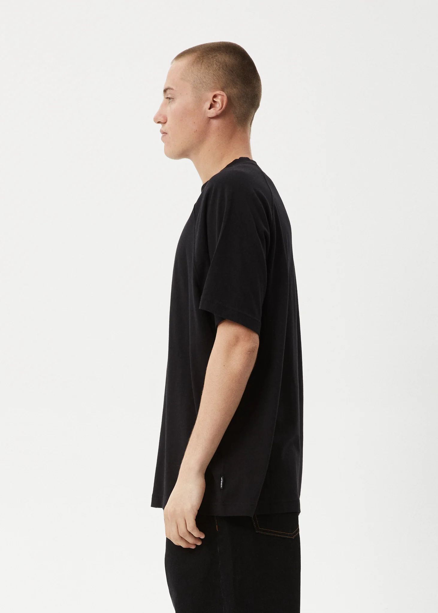 AFENDS Mens Dance Party - Raglan Boxy Tee - Black - Image 5