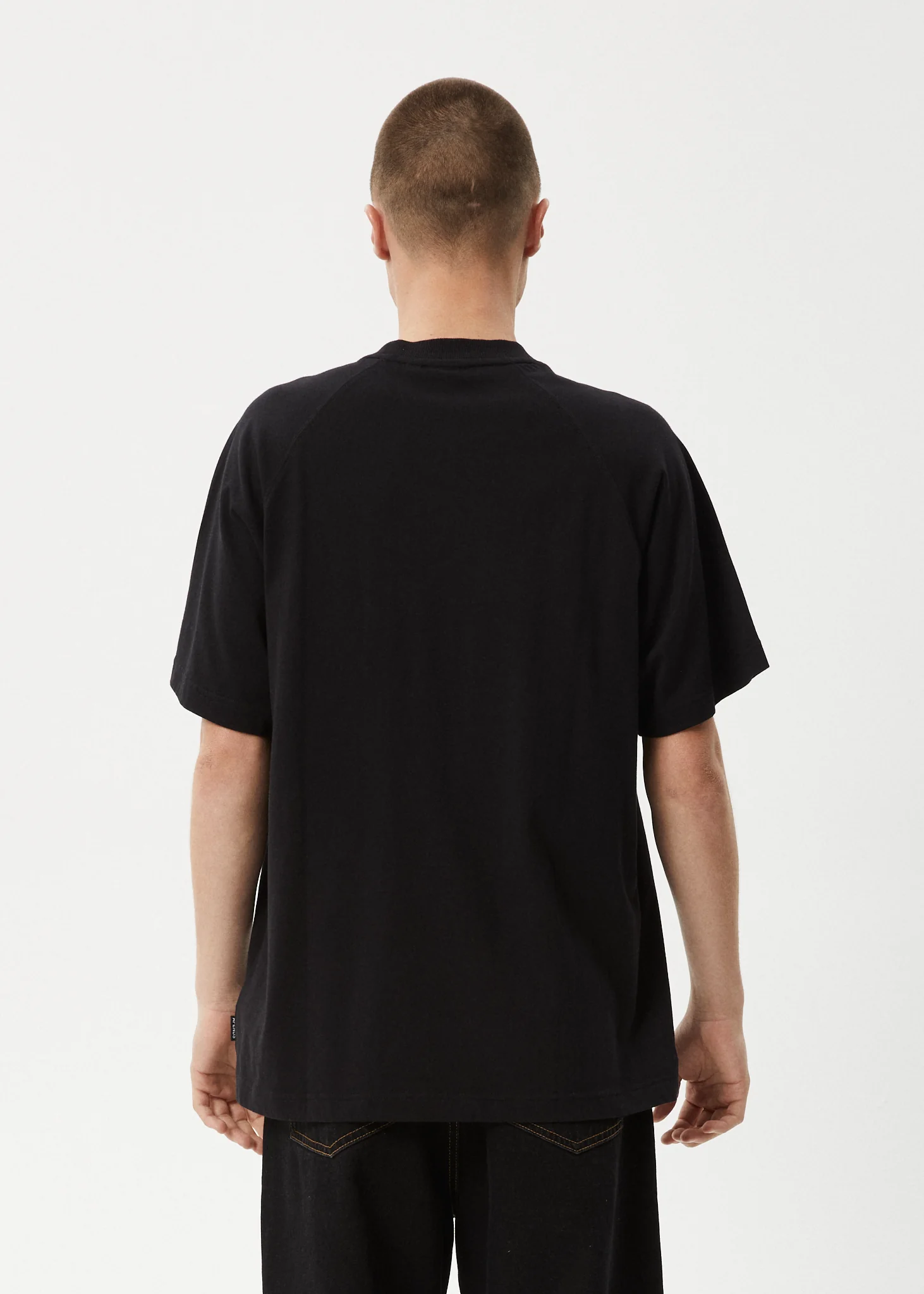 AFENDS Mens Dance Party - Raglan Boxy Tee - Black - Image 6