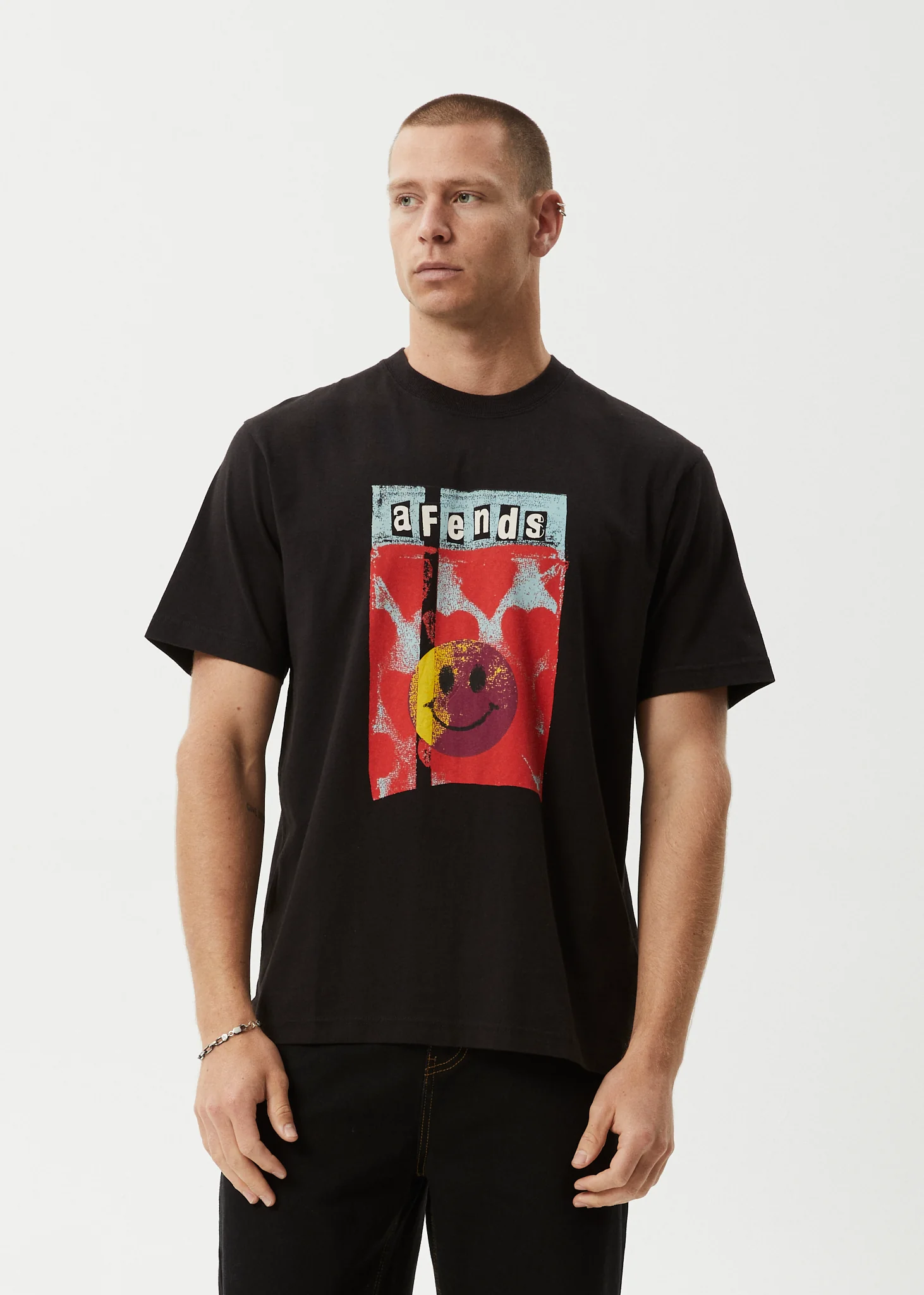 AFENDS Mens Dime Bag - Retro Tee - Black - Image 2