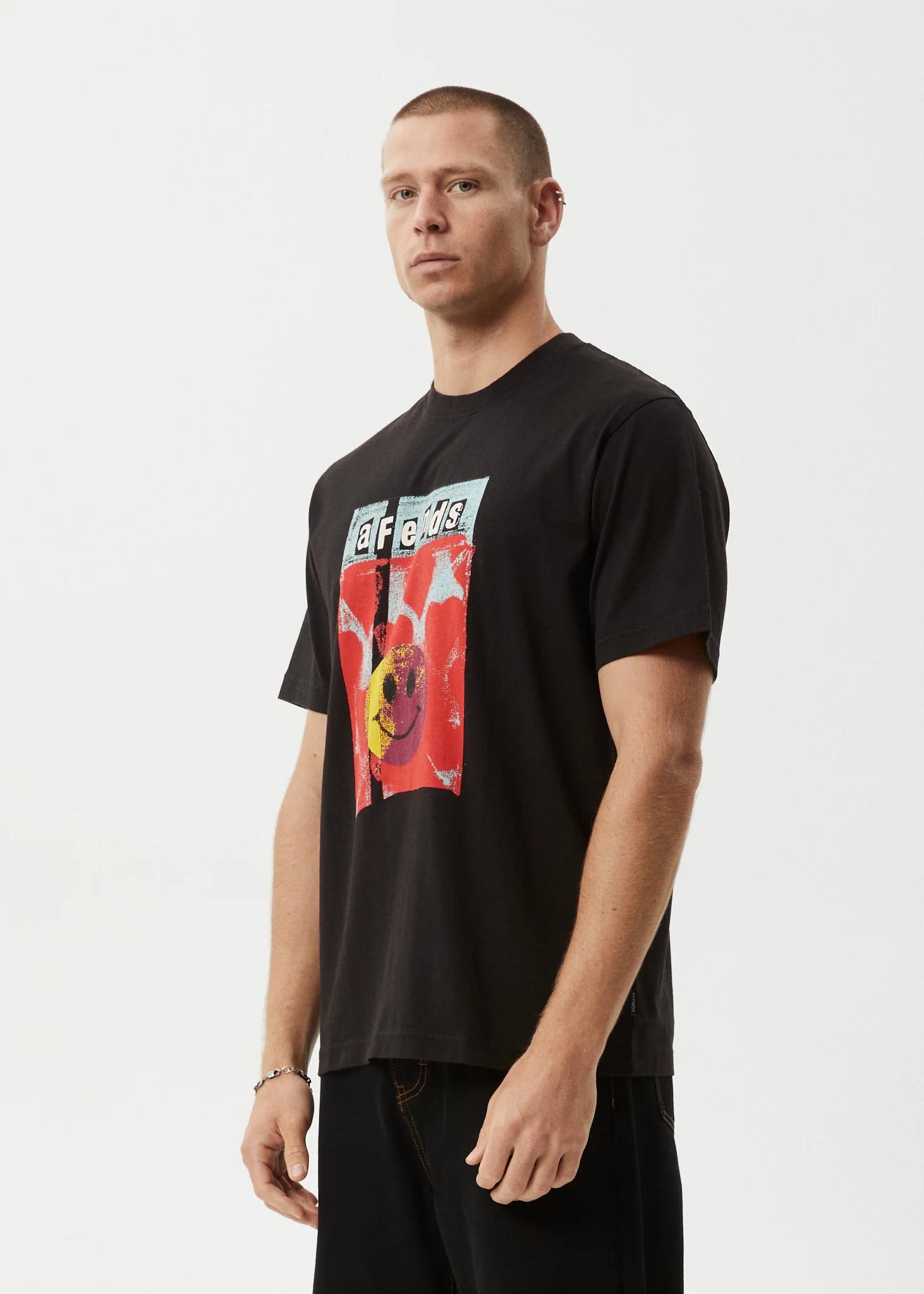 AFENDS Mens Dime Bag - Retro Tee - Black - Image 3