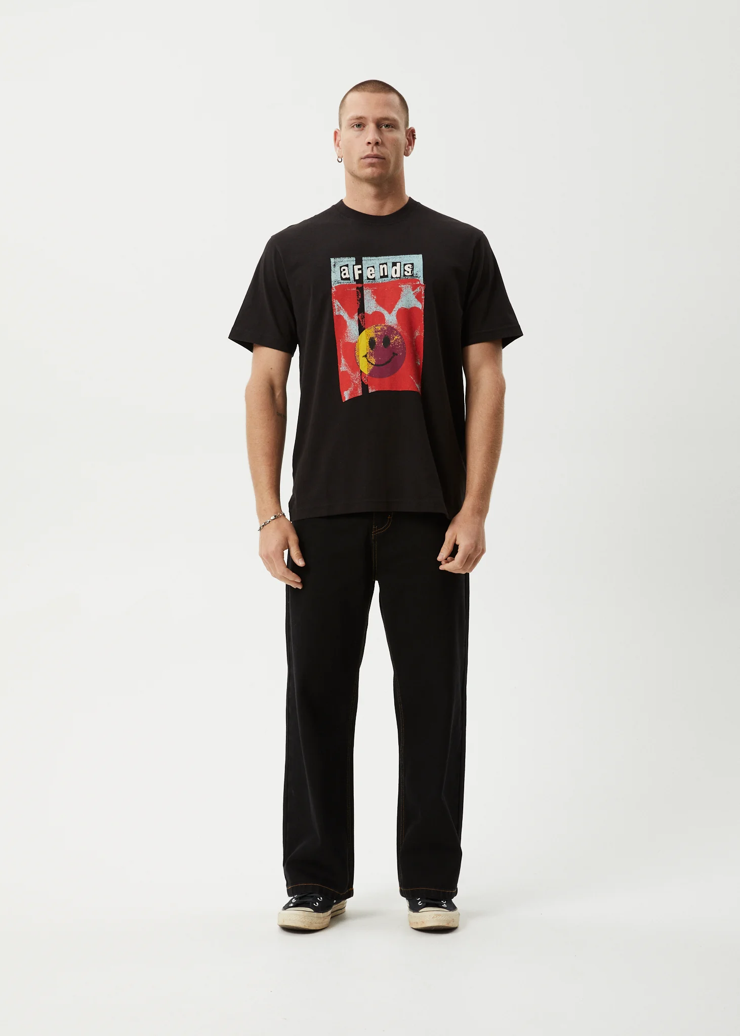 AFENDS Mens Dime Bag - Retro Tee - Black - Image 7