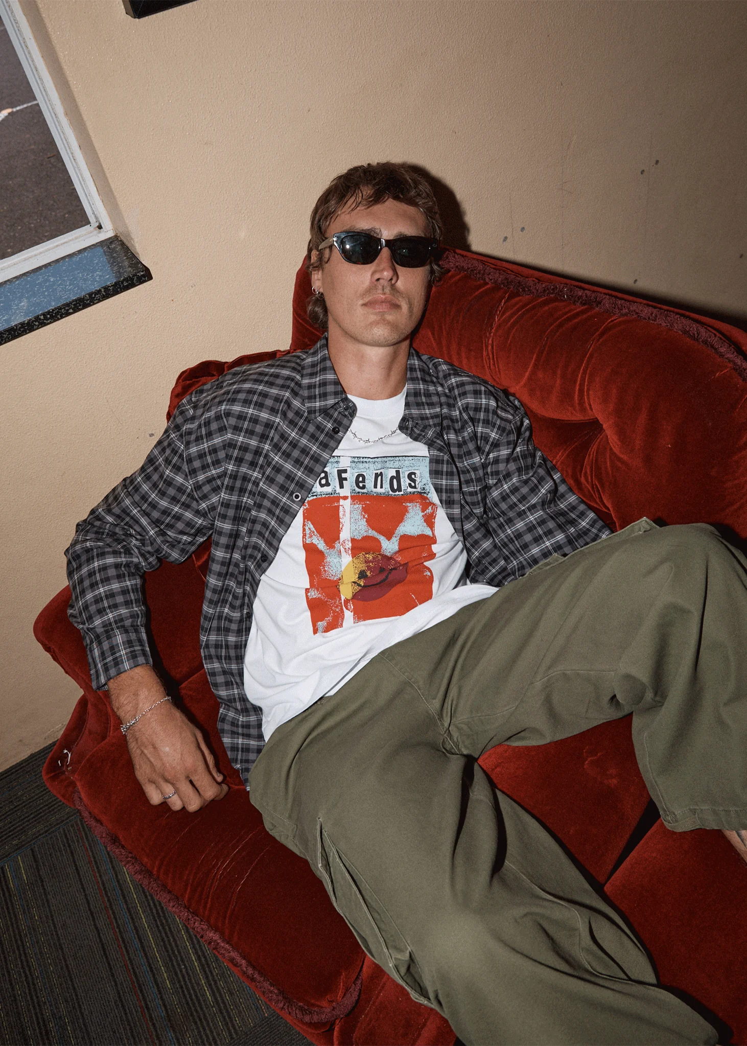 AFENDS Mens Dime Bag - Retro Tee - White - Image 2