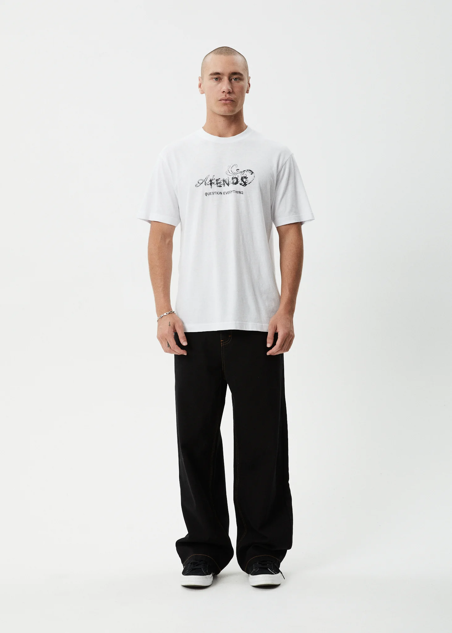 AFENDS Mens Dreamer - Retro Tee - White - Image 7