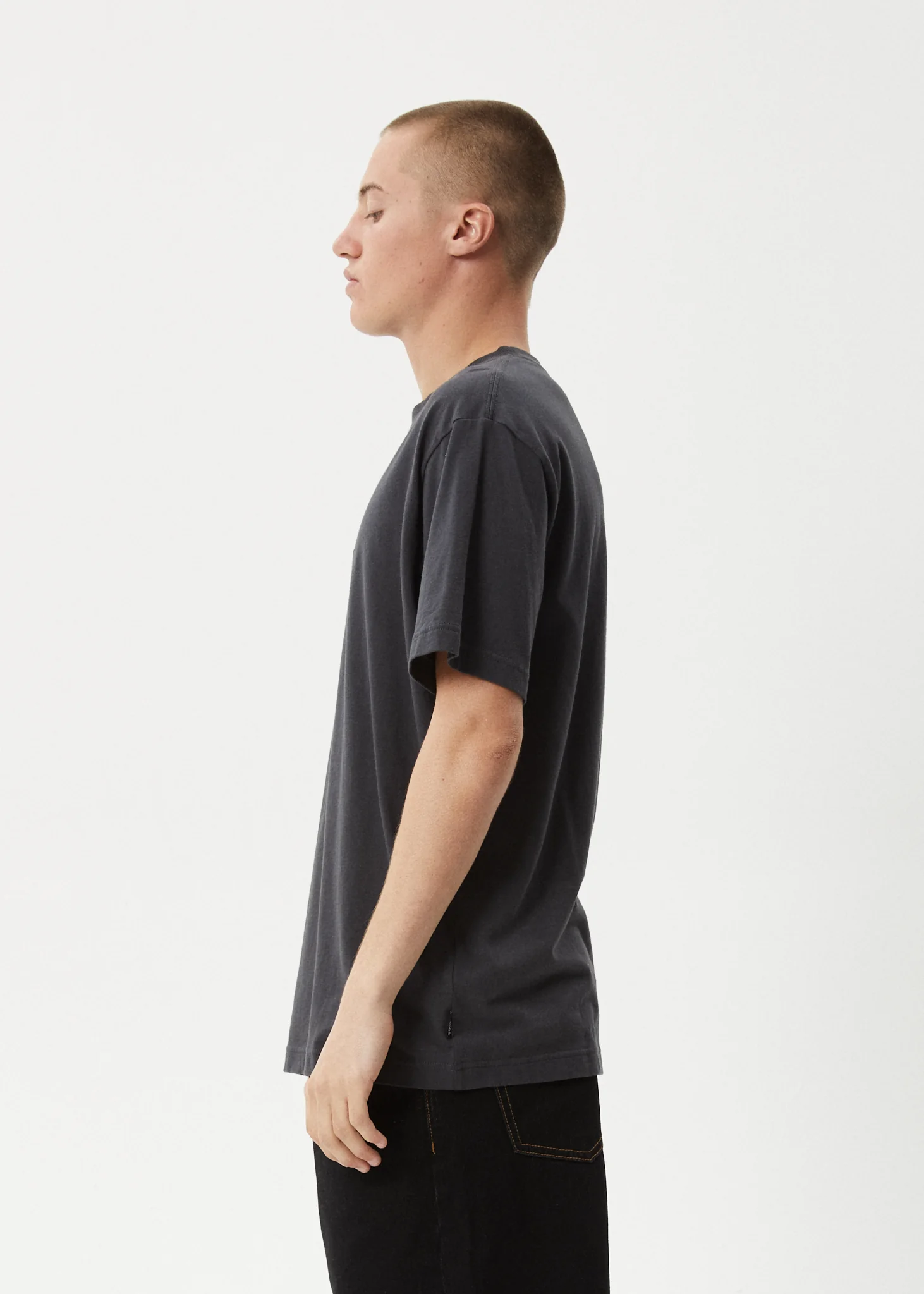 AFENDS Mens Ember - Retro Tee - Charcoal - Image 4