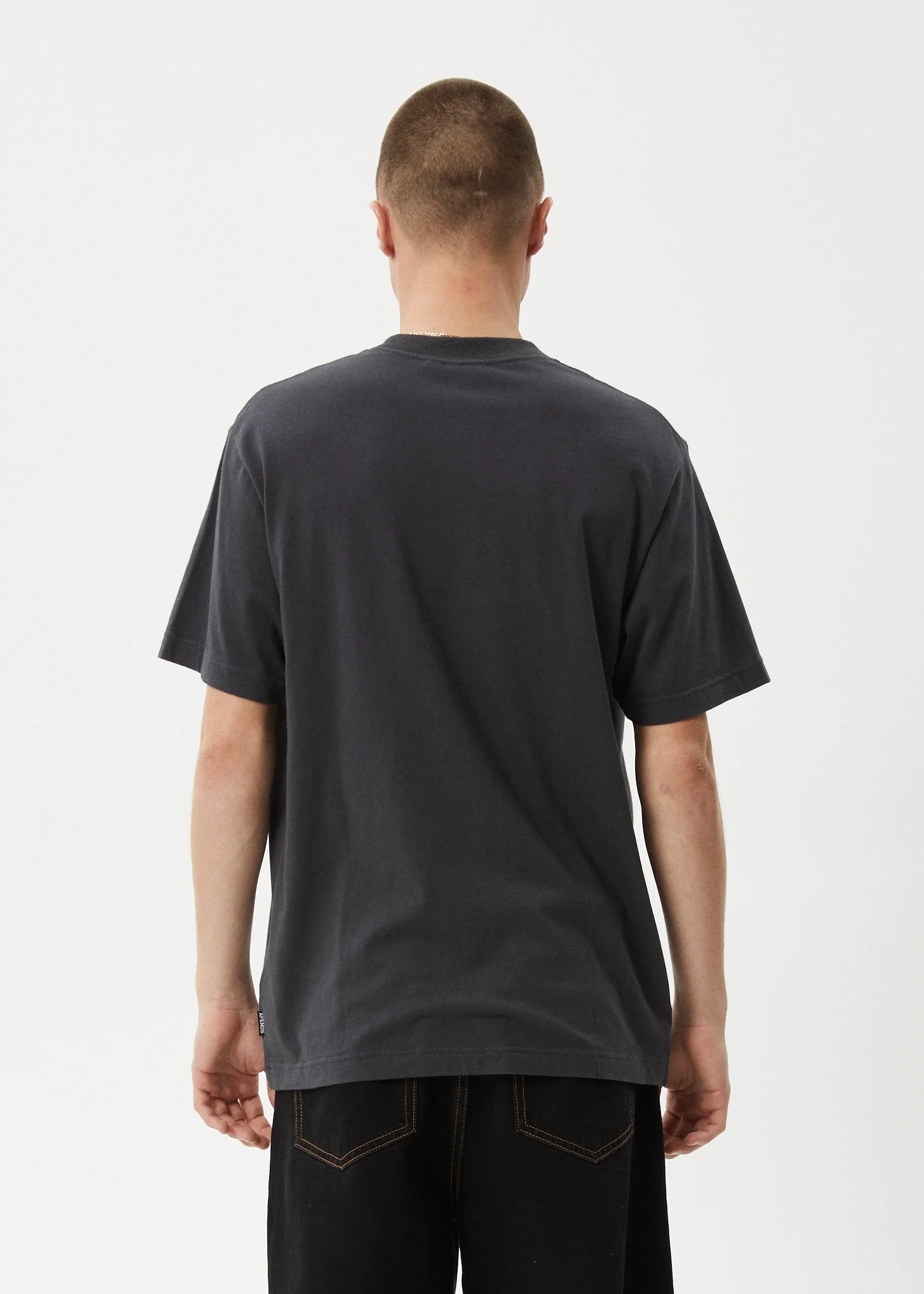 AFENDS Mens Ember - Retro Tee - Charcoal - Image 5