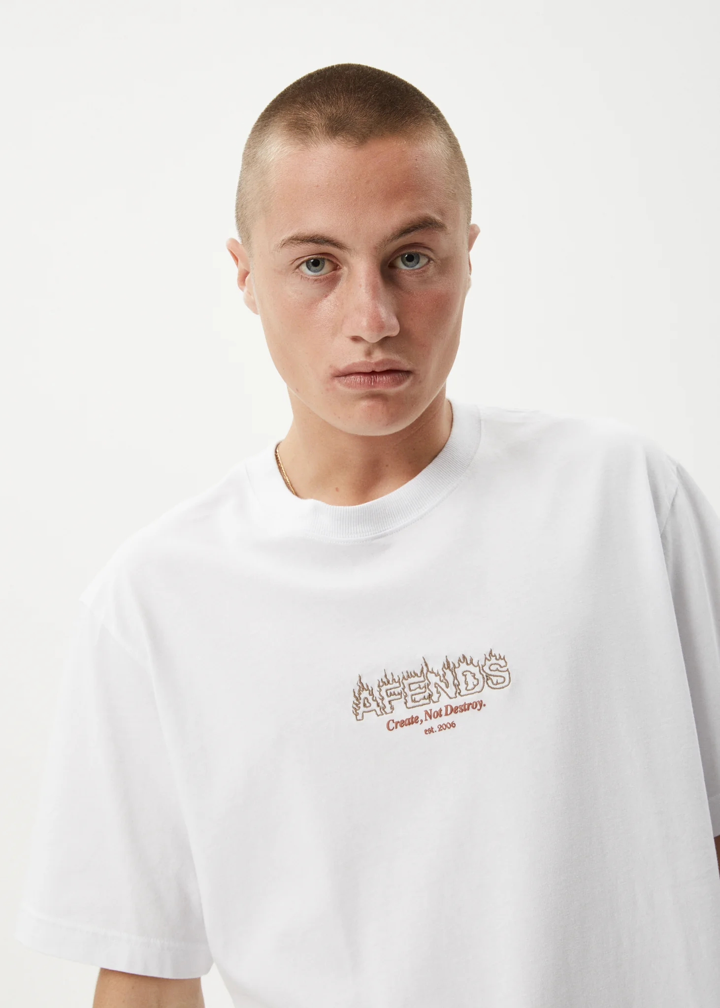 AFENDS Mens Ember - Retro Tee - White - Image 8