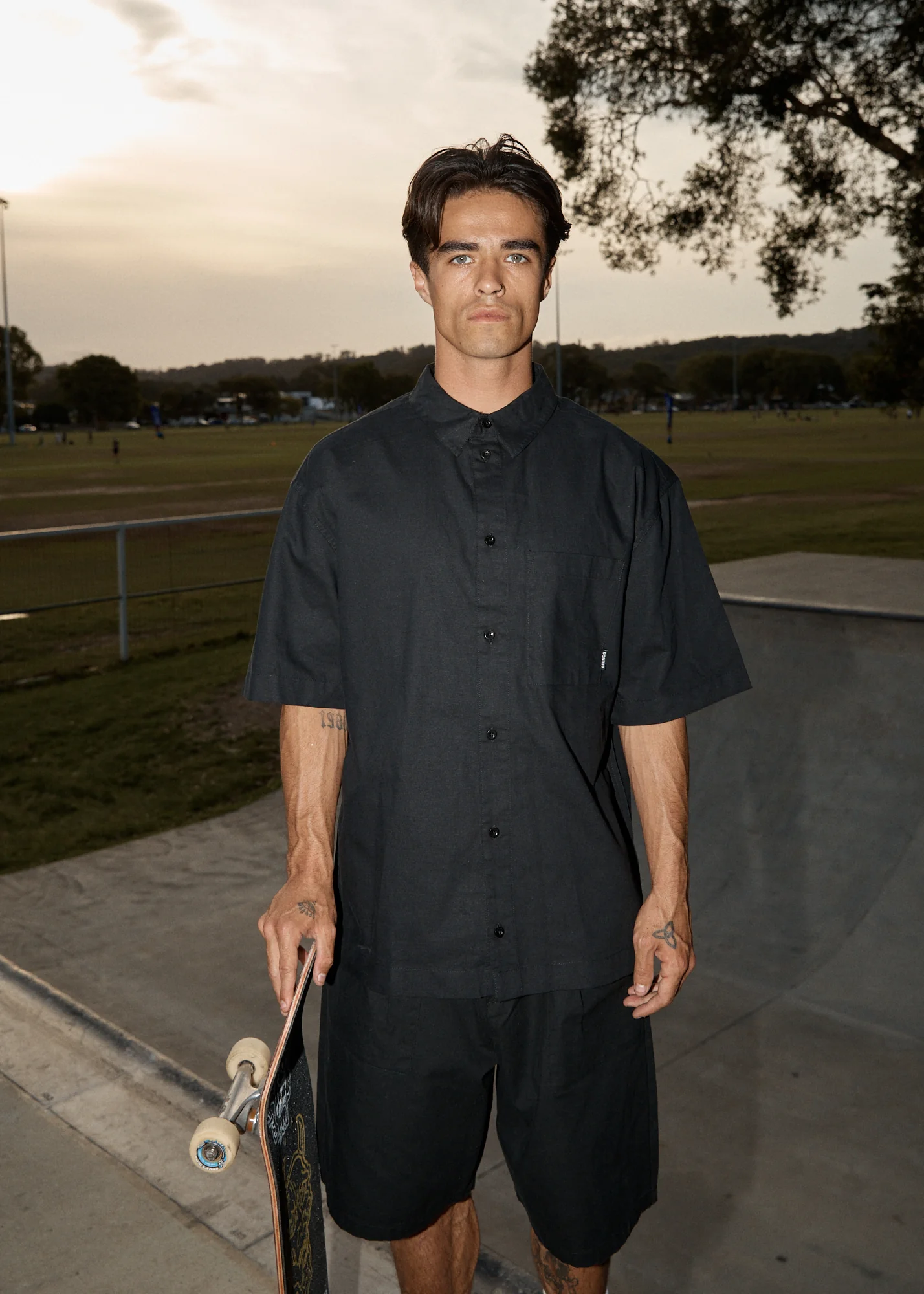 AFENDS Mens Everyday - Short Sleeve Shirt - Black - Image 5