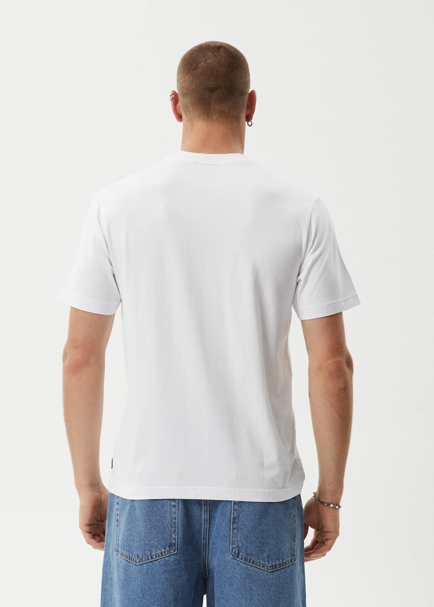AFENDS Mens Flame - Retro Tee - White / Blue - Image 5