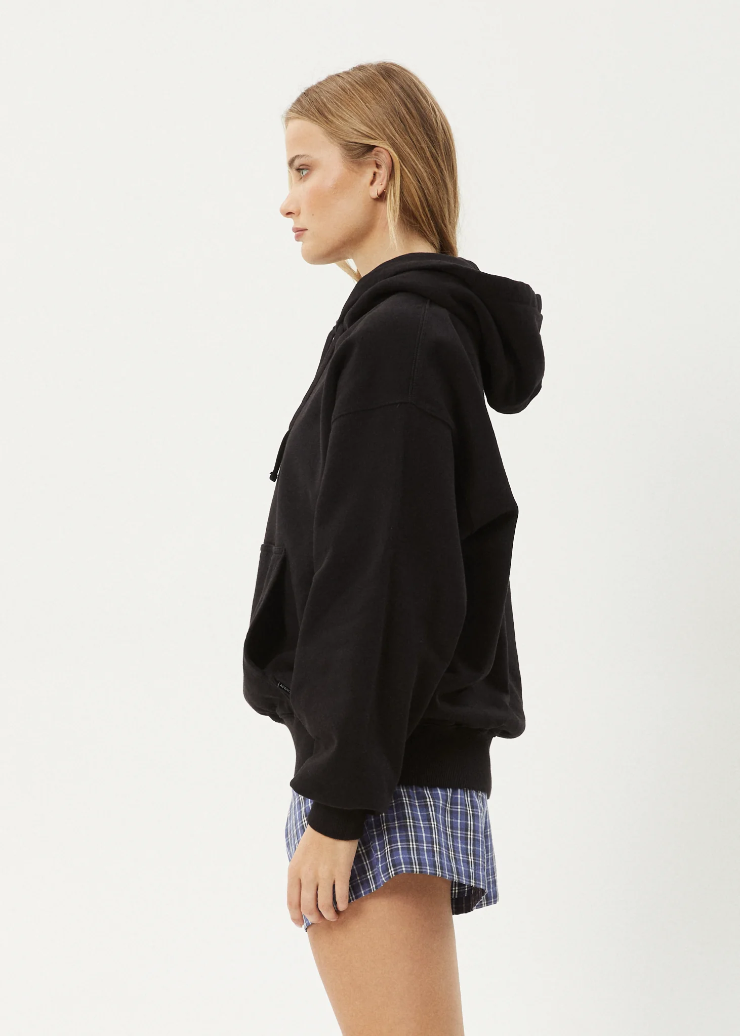 AFENDS Mens Genesis - Boxy Hoodie - Black - Image 8