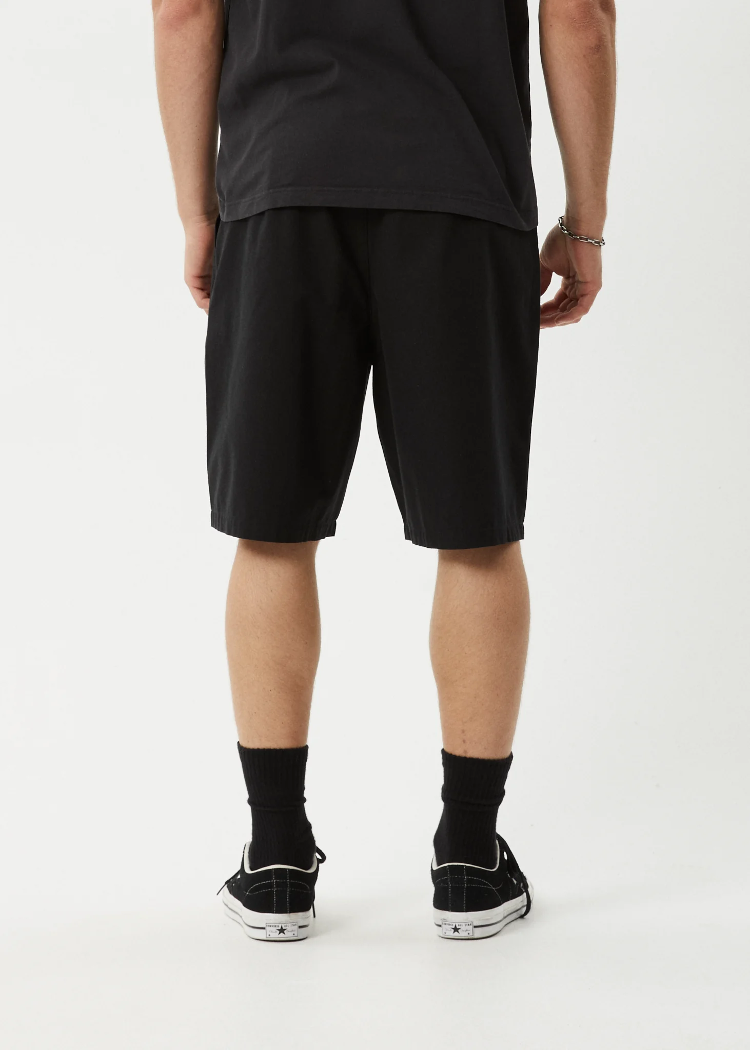 AFENDS Mens Glider - Pleated Short 22" - Black - Image 7