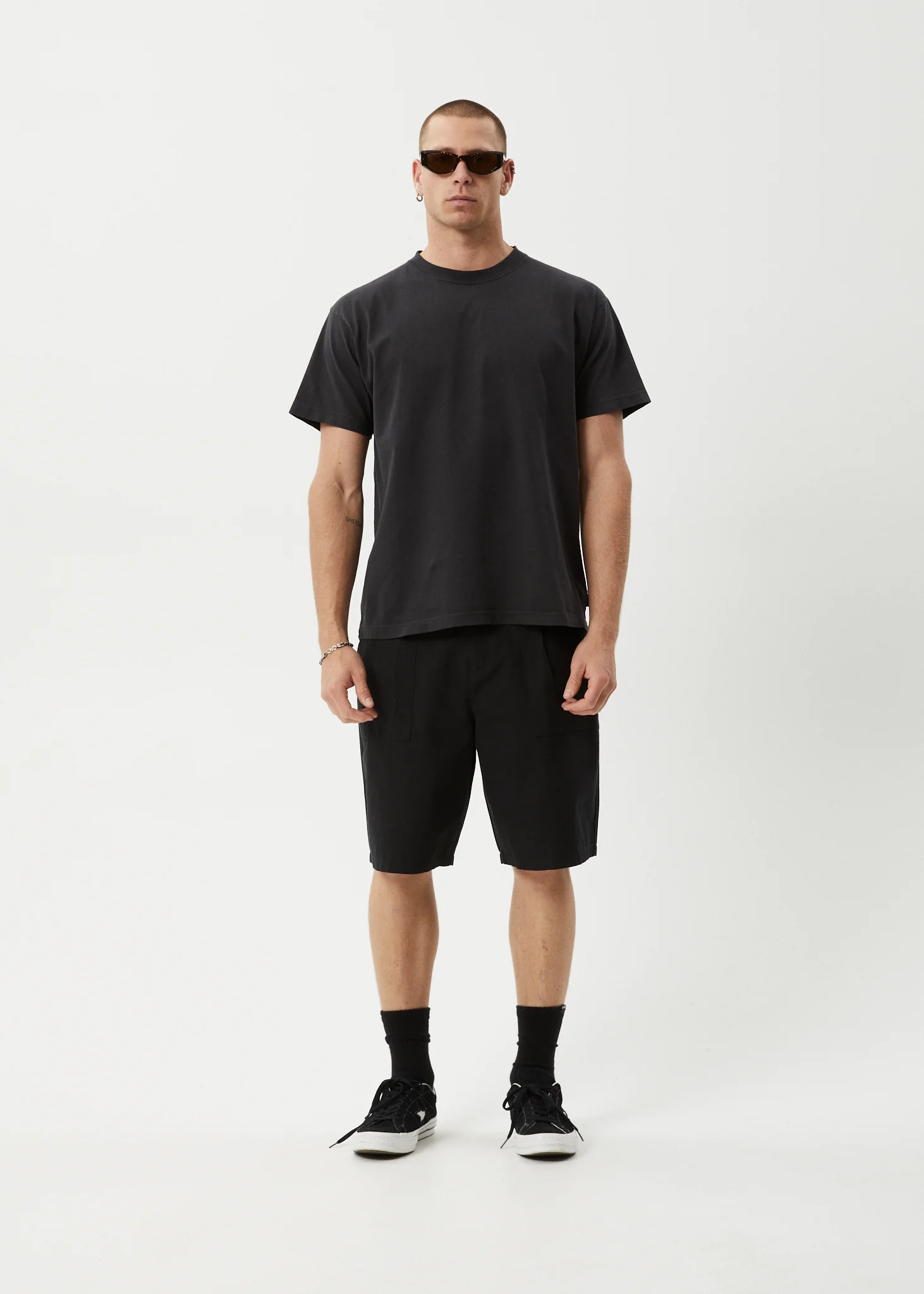 AFENDS Mens Glider - Pleated Short 22" - Black - Image 9