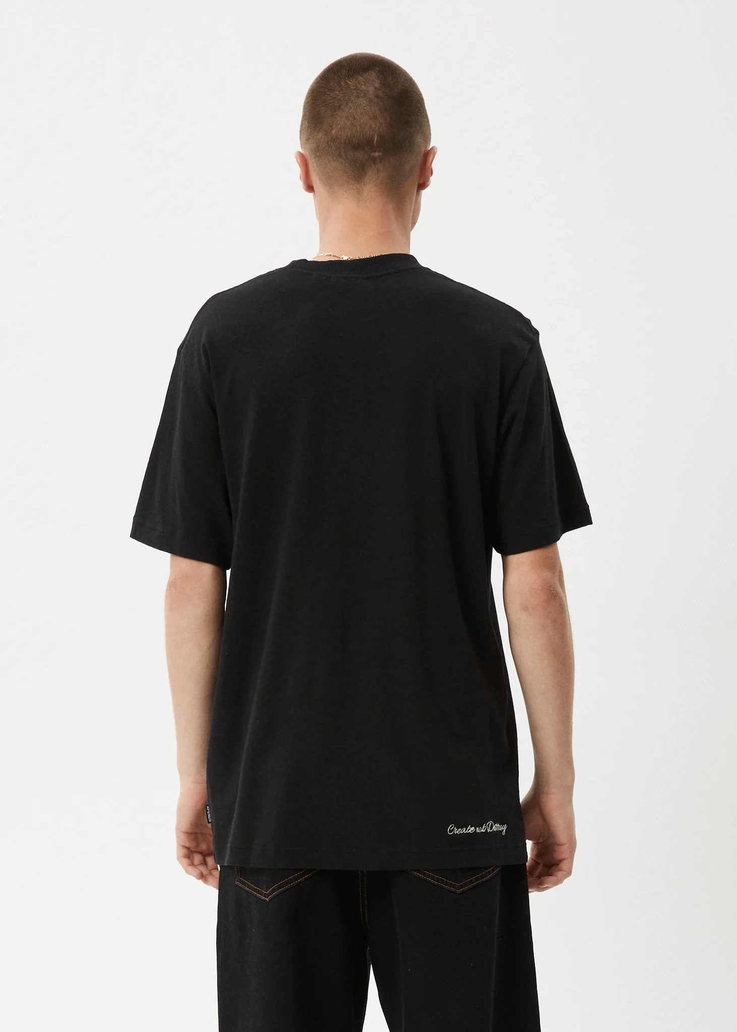 AFENDS Mens Global - Retro Tee - Black - Image 6