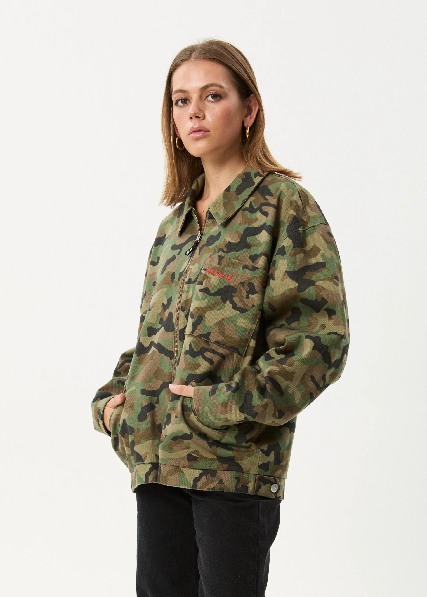 AFENDS Mens Hidden Oracle - Workwear Jacket - Hidden - Image 8