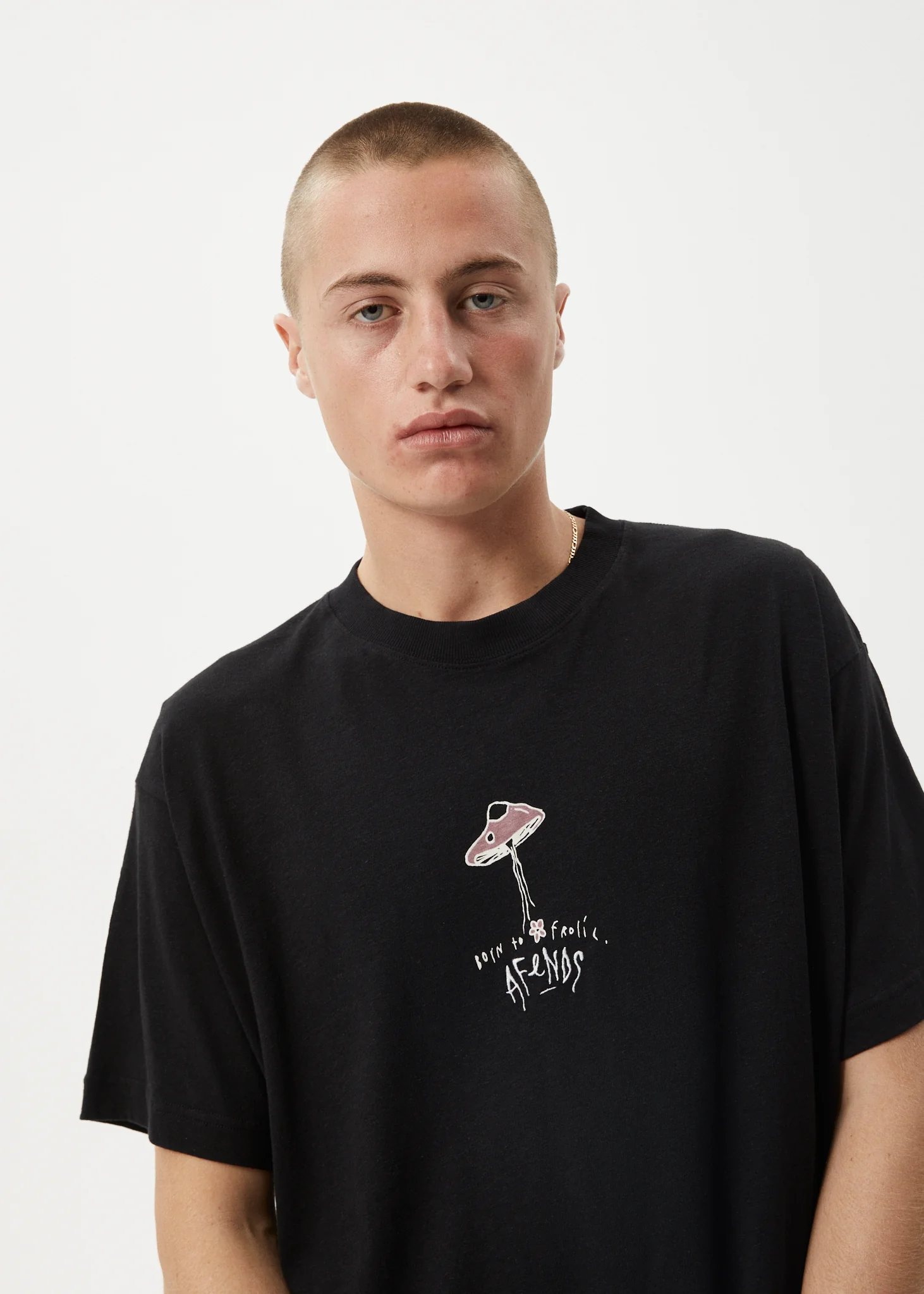 AFENDS Mens High Priority - Boxy Tee - Black - Image 8