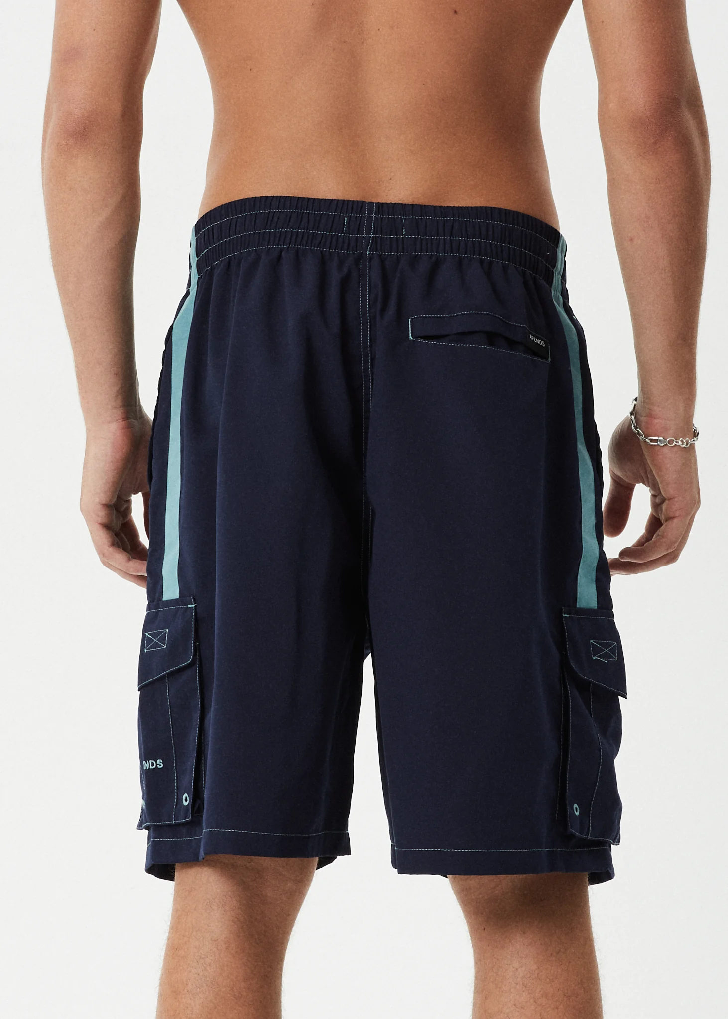 AFENDS Mens House Related - Cargo Swim Short 21" - Deep Sea - Image 6