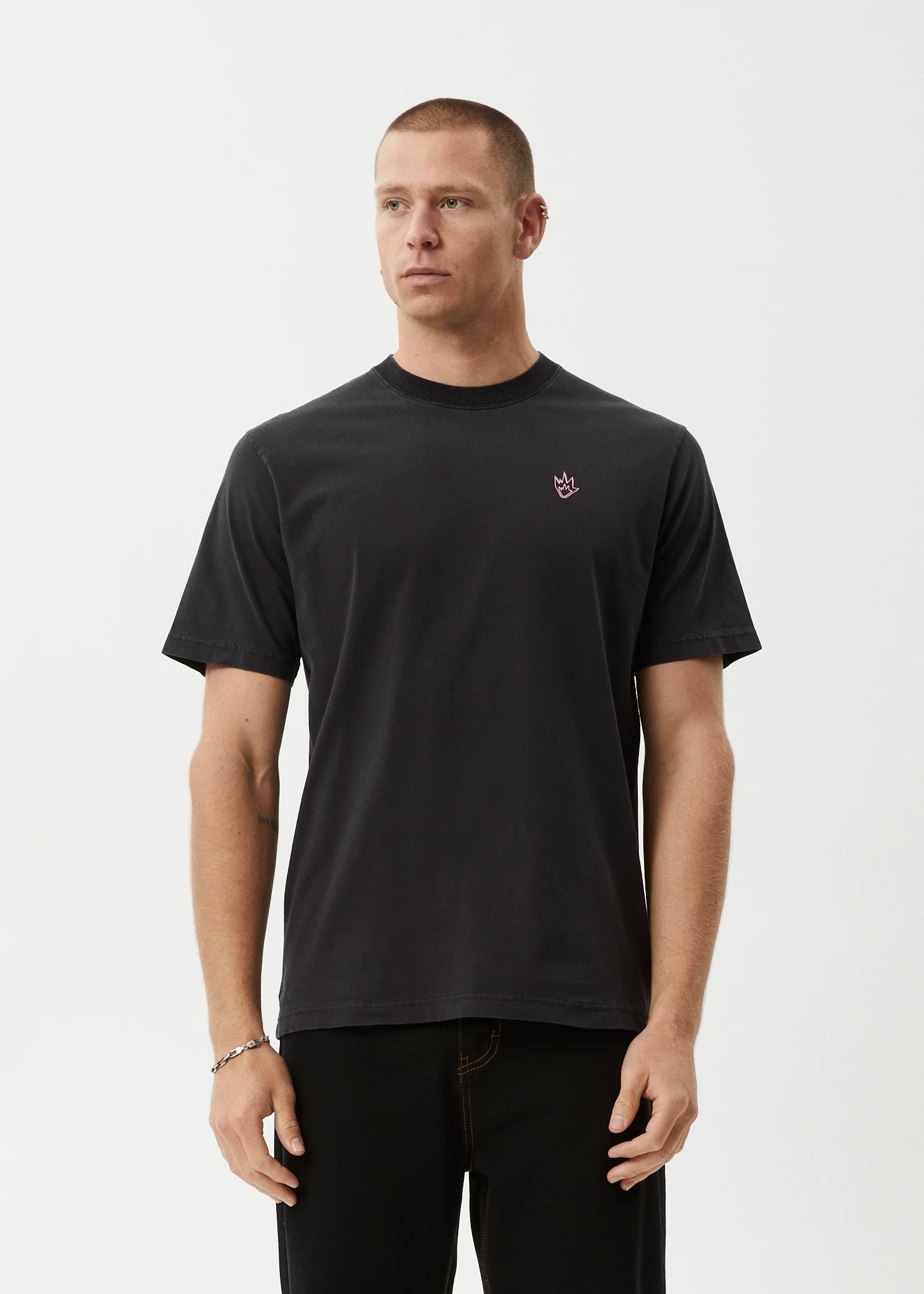 AFENDS Mens Kaleidodope - Retro Tee - Stone Black - Image 2