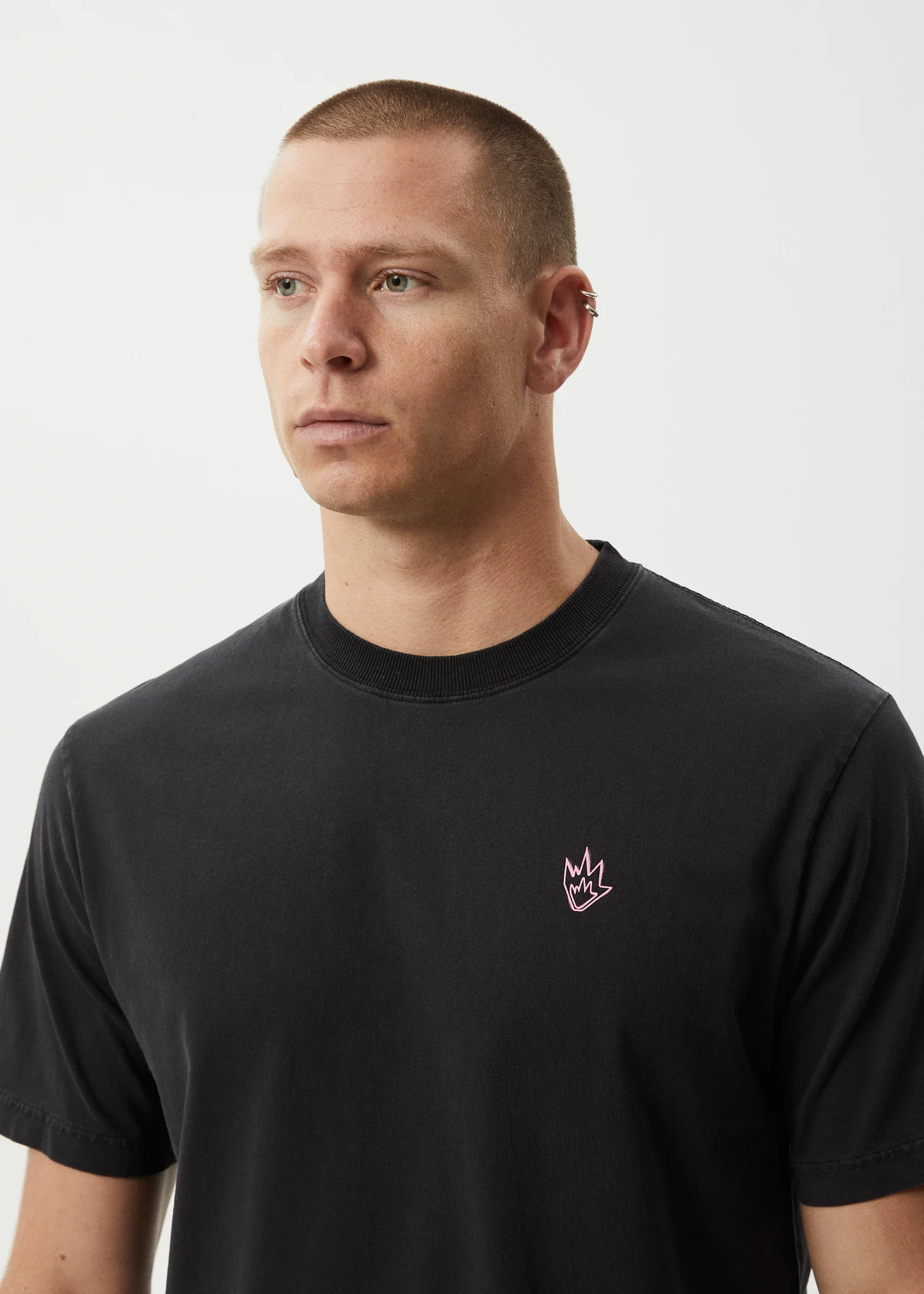 AFENDS Mens Kaleidodope - Retro Tee - Stone Black - Image 6