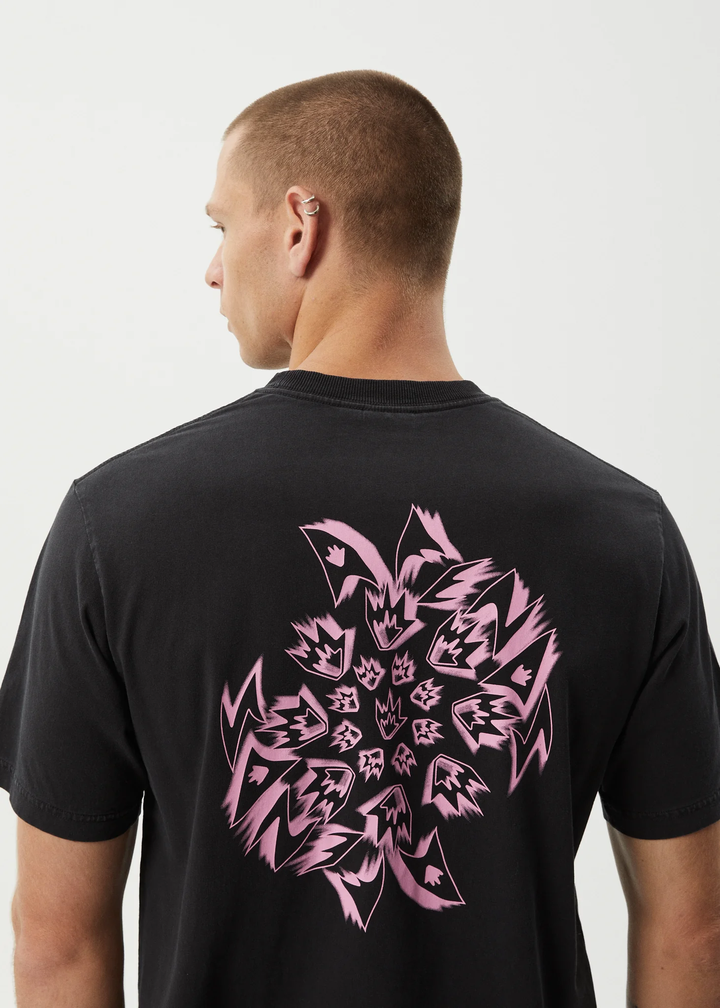 AFENDS Mens Kaleidodope - Retro Tee - Stone Black - Image 7