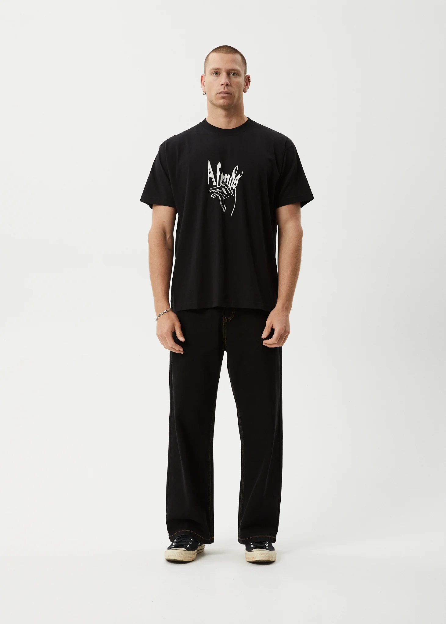 AFENDS Mens Magic Happens - Heavyweight Boxy Tee - Black - Image 5
