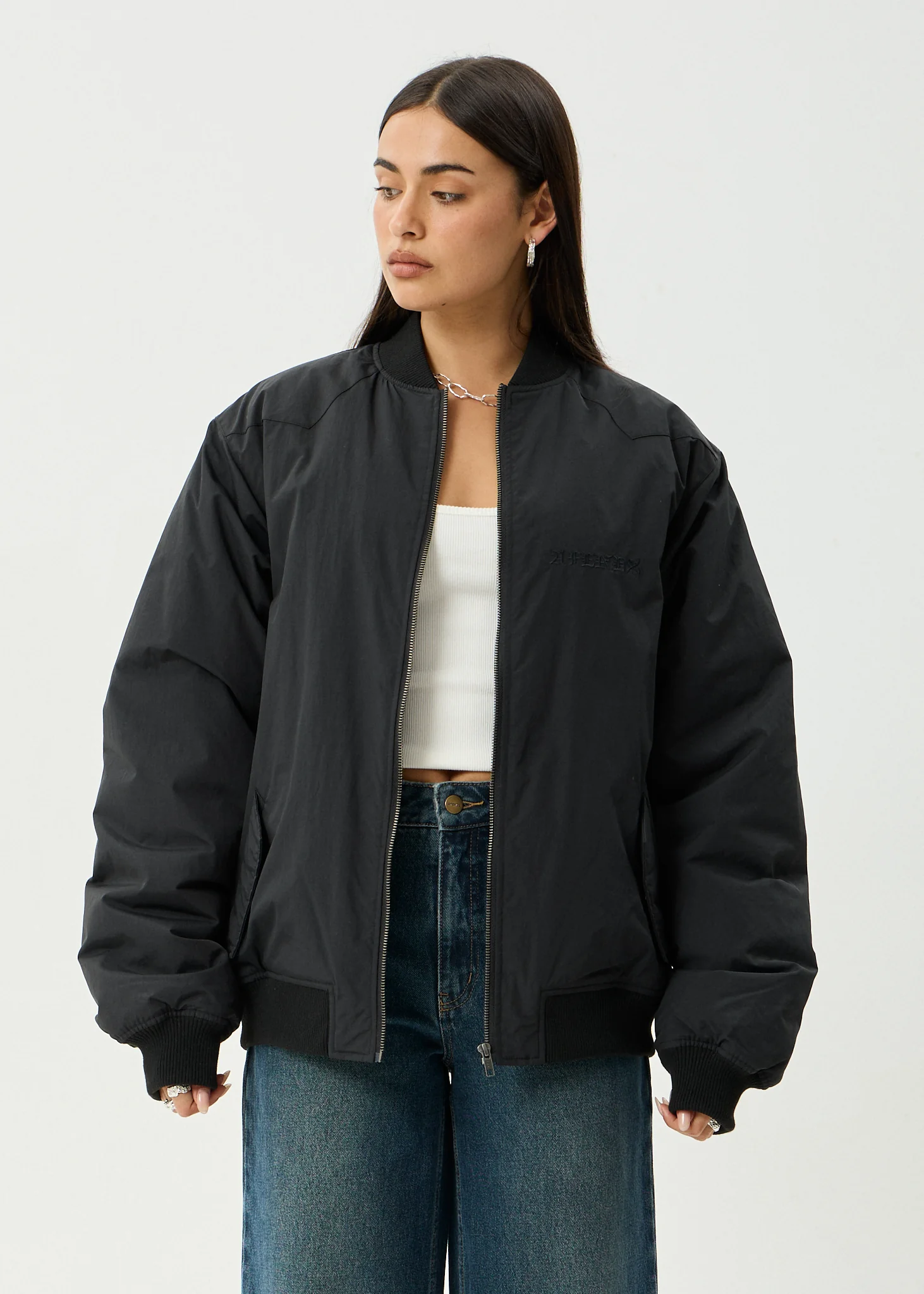 AFENDS Mens No More Bombs - Bomber Jacket - Black - Image 4