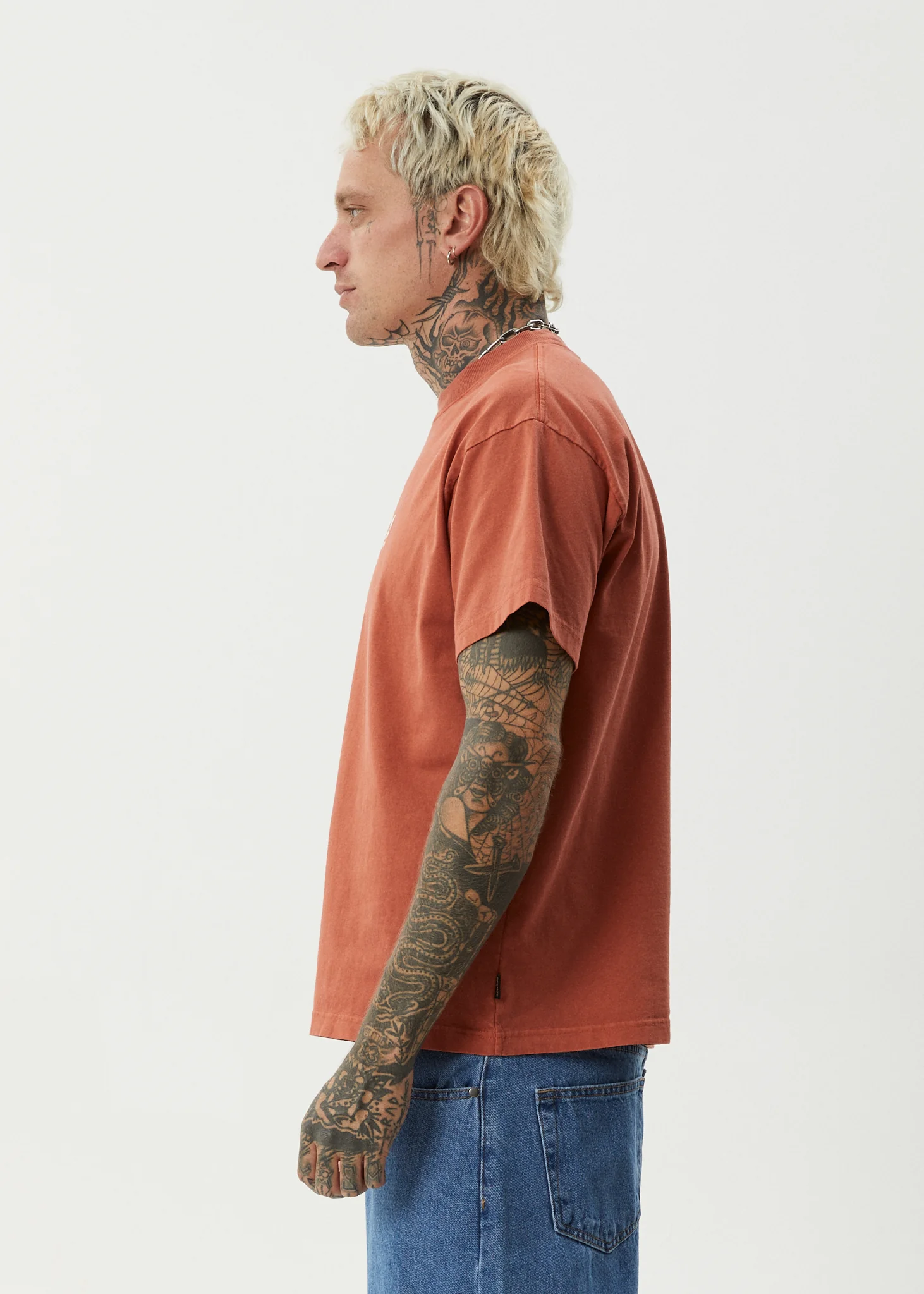 AFENDS Mens Nuts N Bolts - Heavyweight Boxy Tee - Terra - Image 5