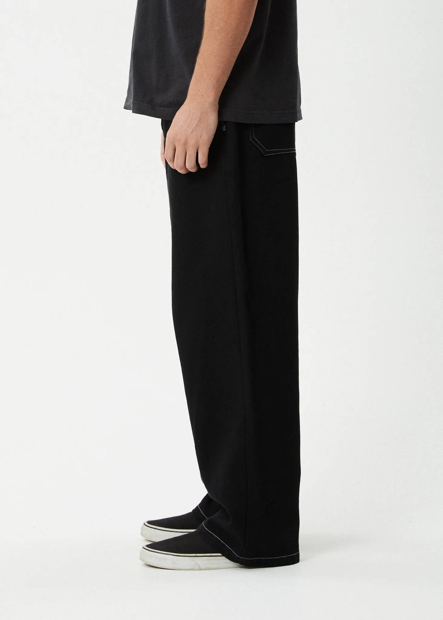 AFENDS Mens Pablo - Baggy Pant - Black - Image 4