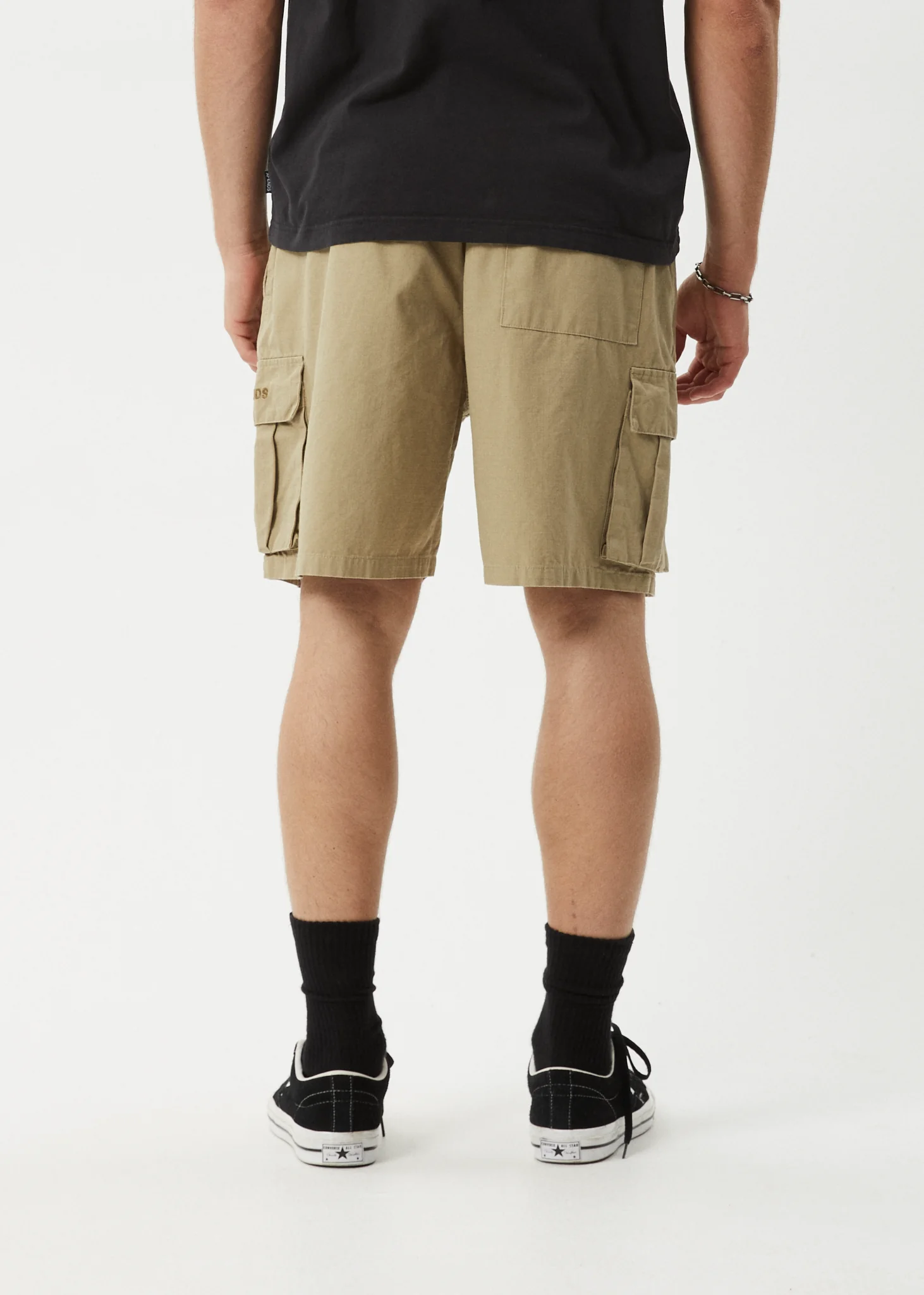 AFENDS Mens Ripped Out 98 - Organic Oversized Cargo Short 22" - Boa - Image 5