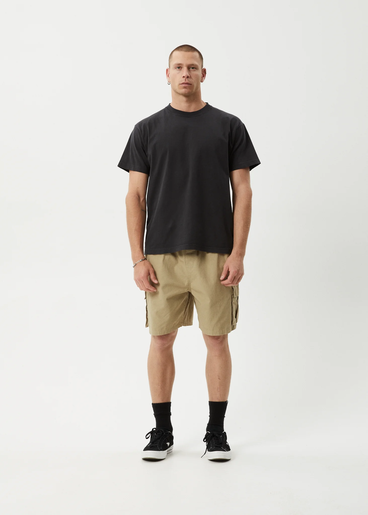 AFENDS Mens Ripped Out 98 - Organic Oversized Cargo Short 22" - Boa - Image 7