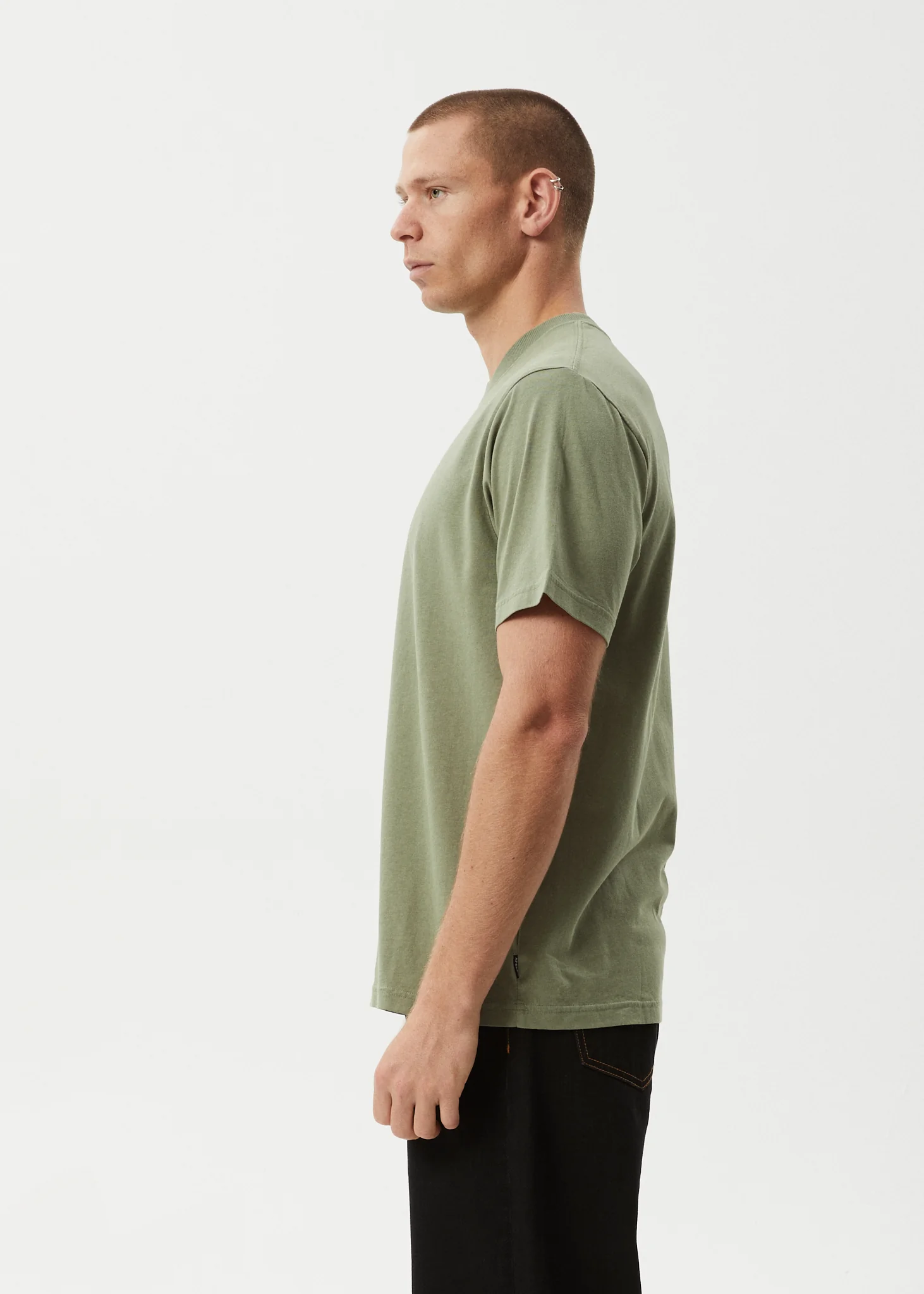 AFENDS Mens Smell The Roses - Retro Tee - Oil Green - Image 4