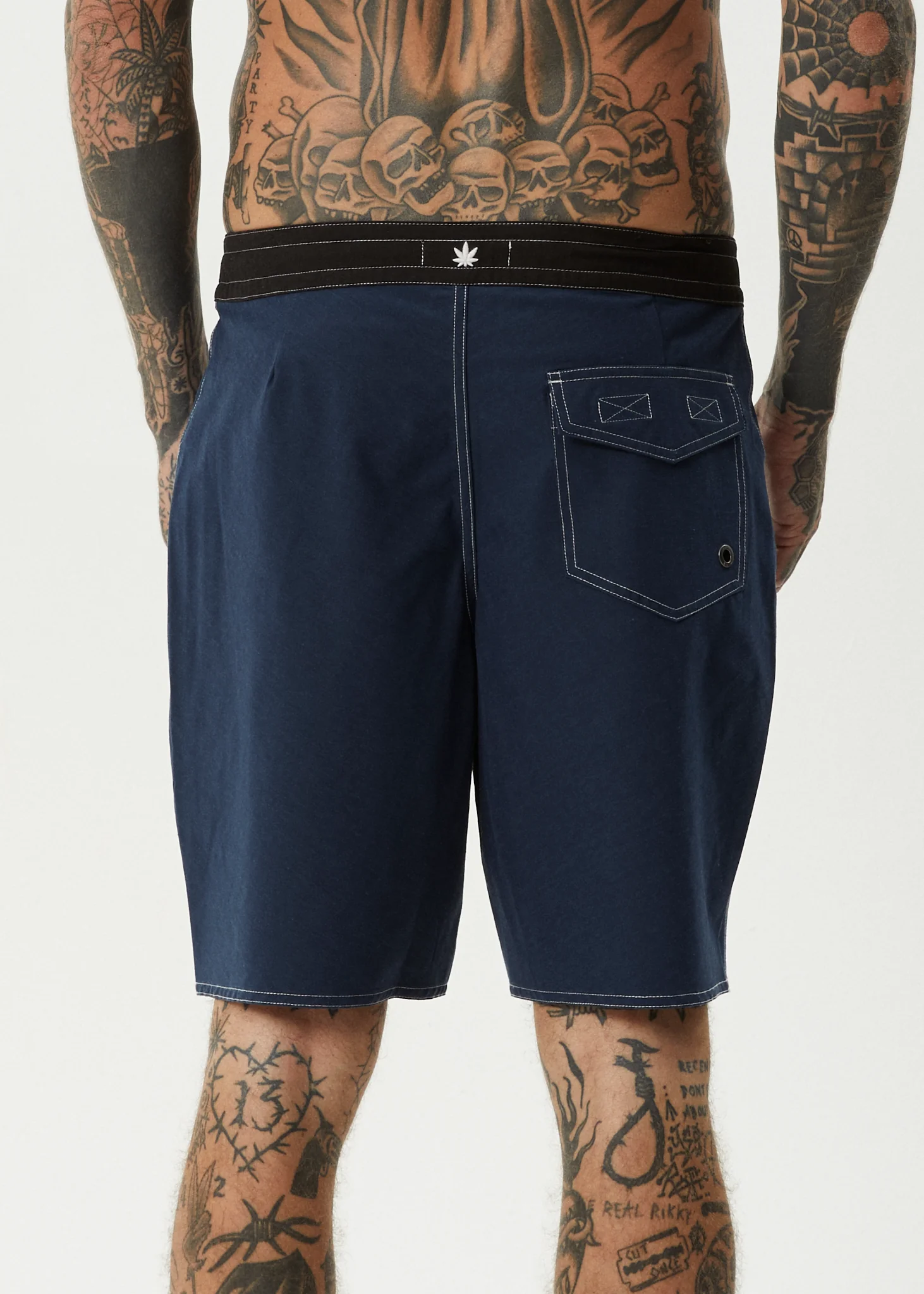 AFENDS Mens Surf Related - Fixed Waist Boardshort 20" - Navy - Image 5