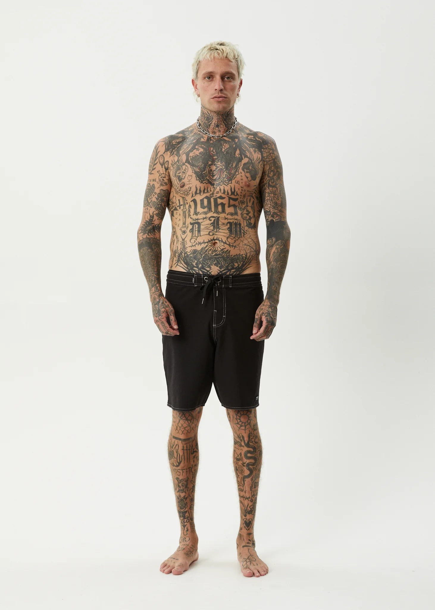 AFENDS Mens Surf Related - Fixed Waist Boardshort 20" - Black - Image 6