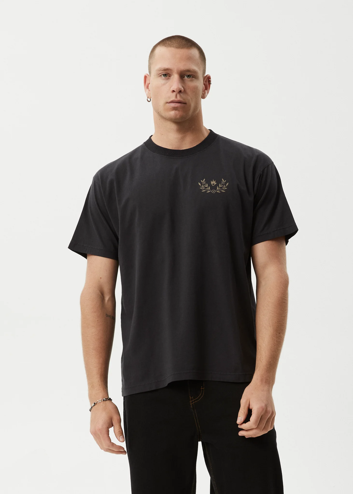 AFENDS Mens Surf Related - Boxy Tee - Stone Black - Image 2