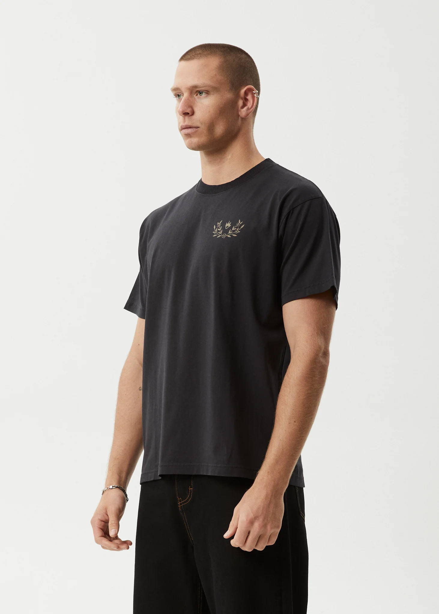 AFENDS Mens Surf Related - Boxy Tee - Stone Black - Image 3