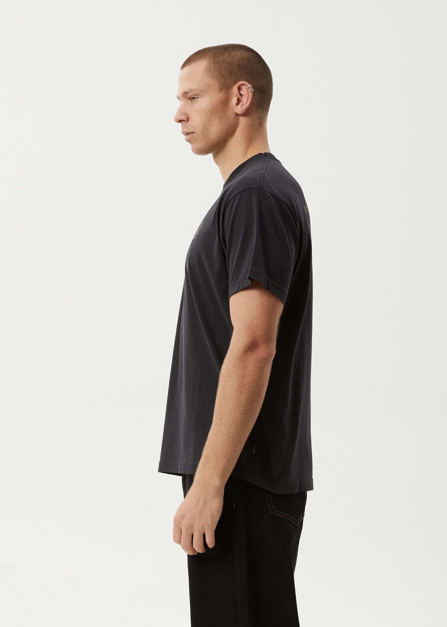 AFENDS Mens Surf Related - Boxy Tee - Stone Black - Image 4