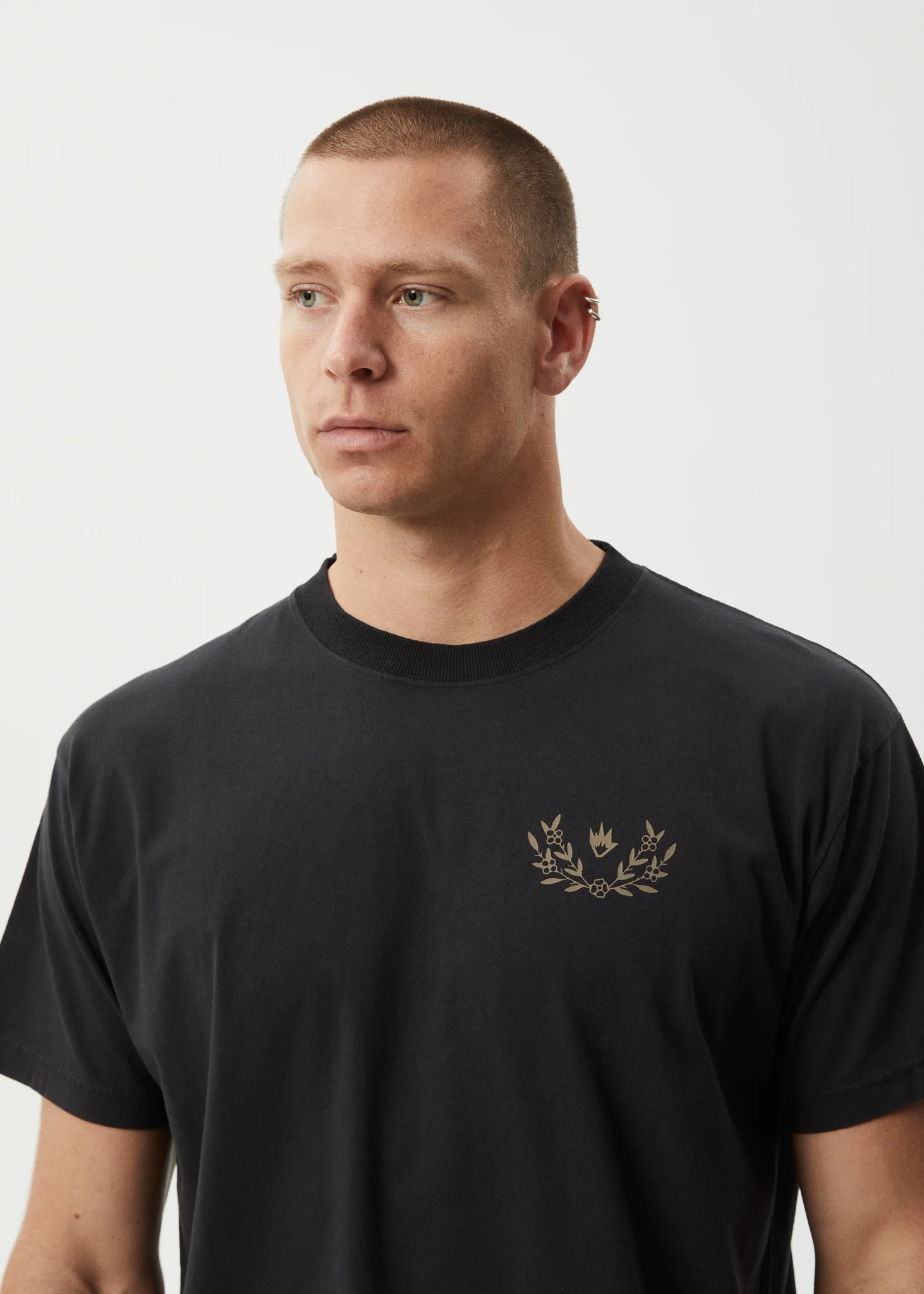 AFENDS Mens Surf Related - Boxy Tee - Stone Black - Image 7