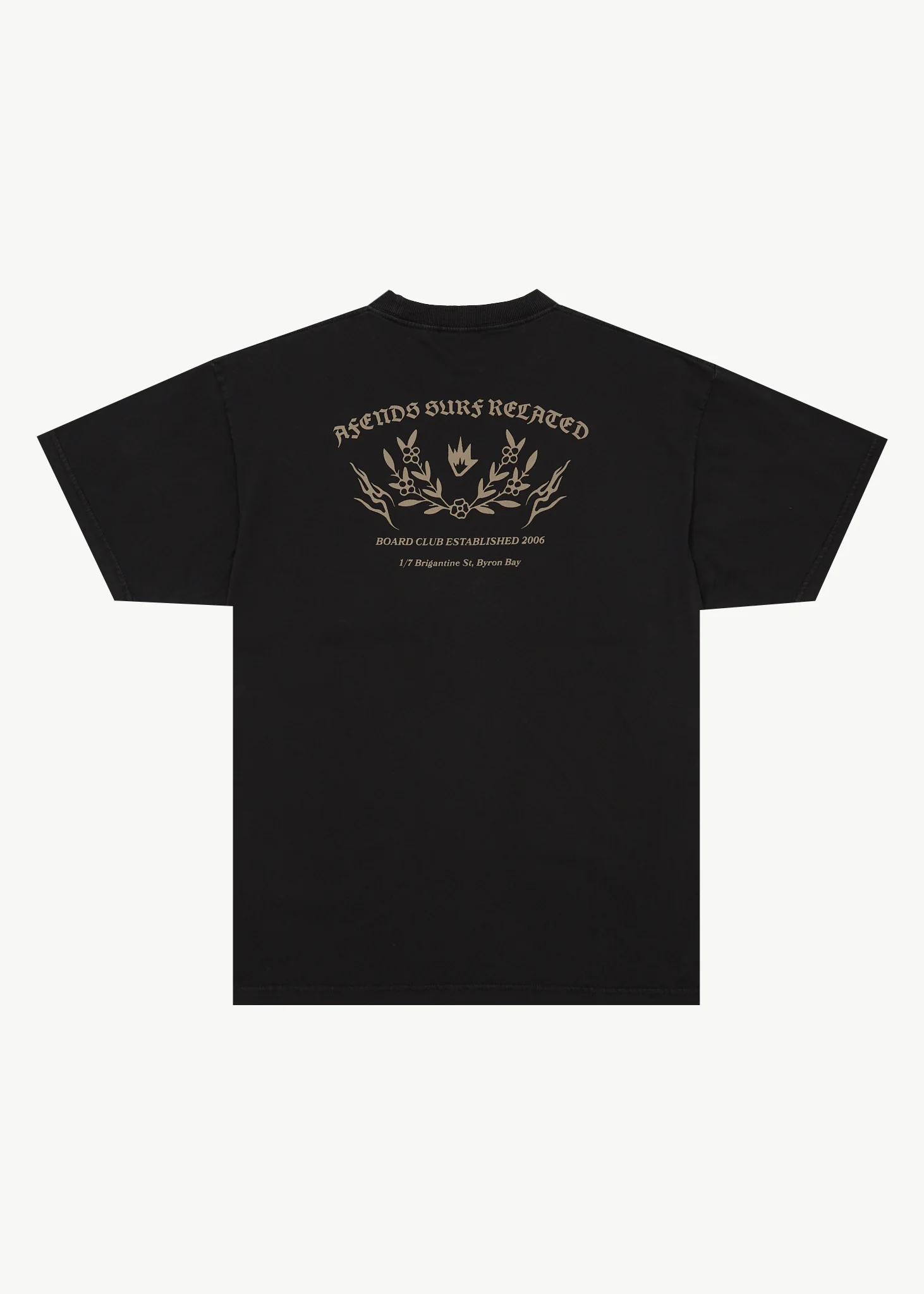 AFENDS Mens Surf Related - Boxy Tee - Stone Black - Image 9