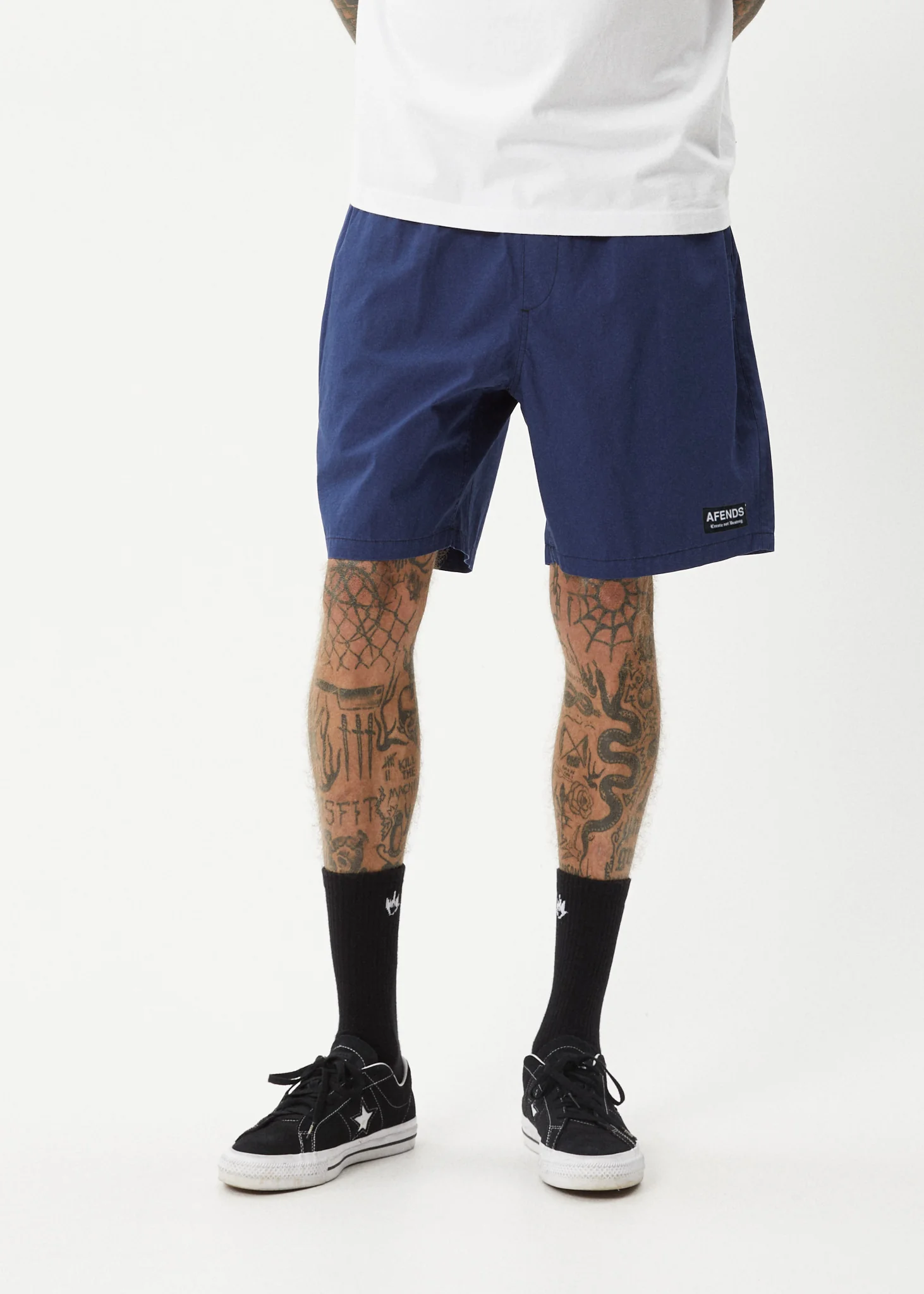 AFENDS Mens The Dopamine - Swim Short 18" - Navy - Image 2