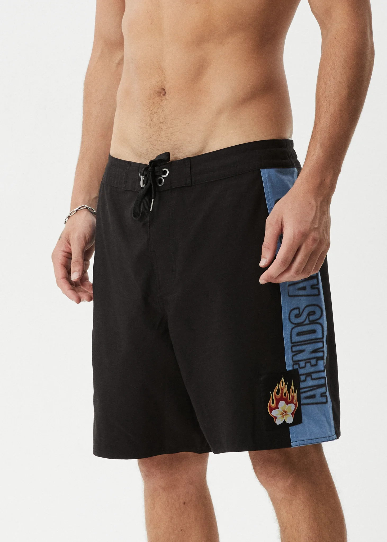 AFENDS Mens Tropics - Boardshort 18" - Black - Image 3