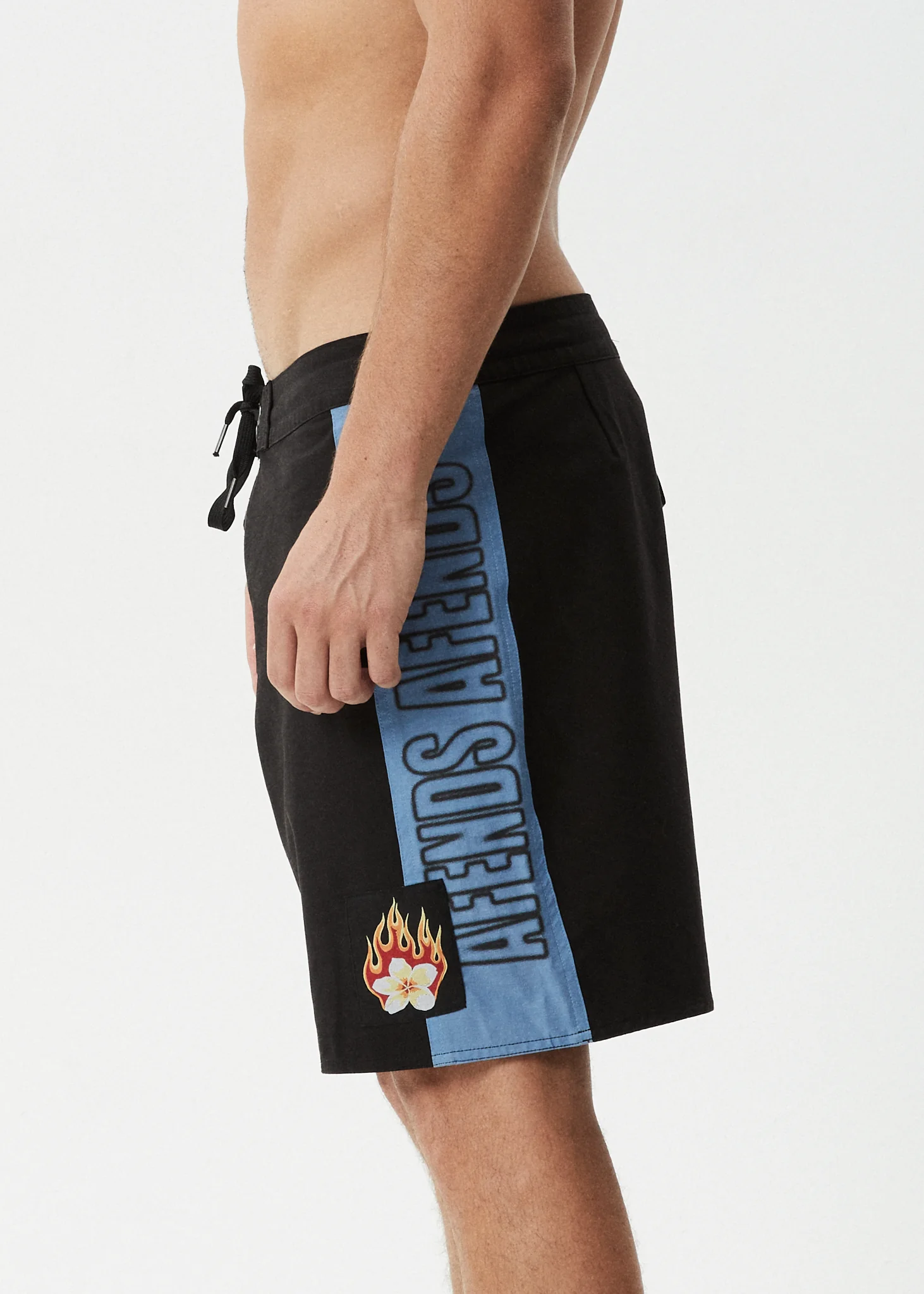 AFENDS Mens Tropics - Boardshort 18" - Black - Image 4