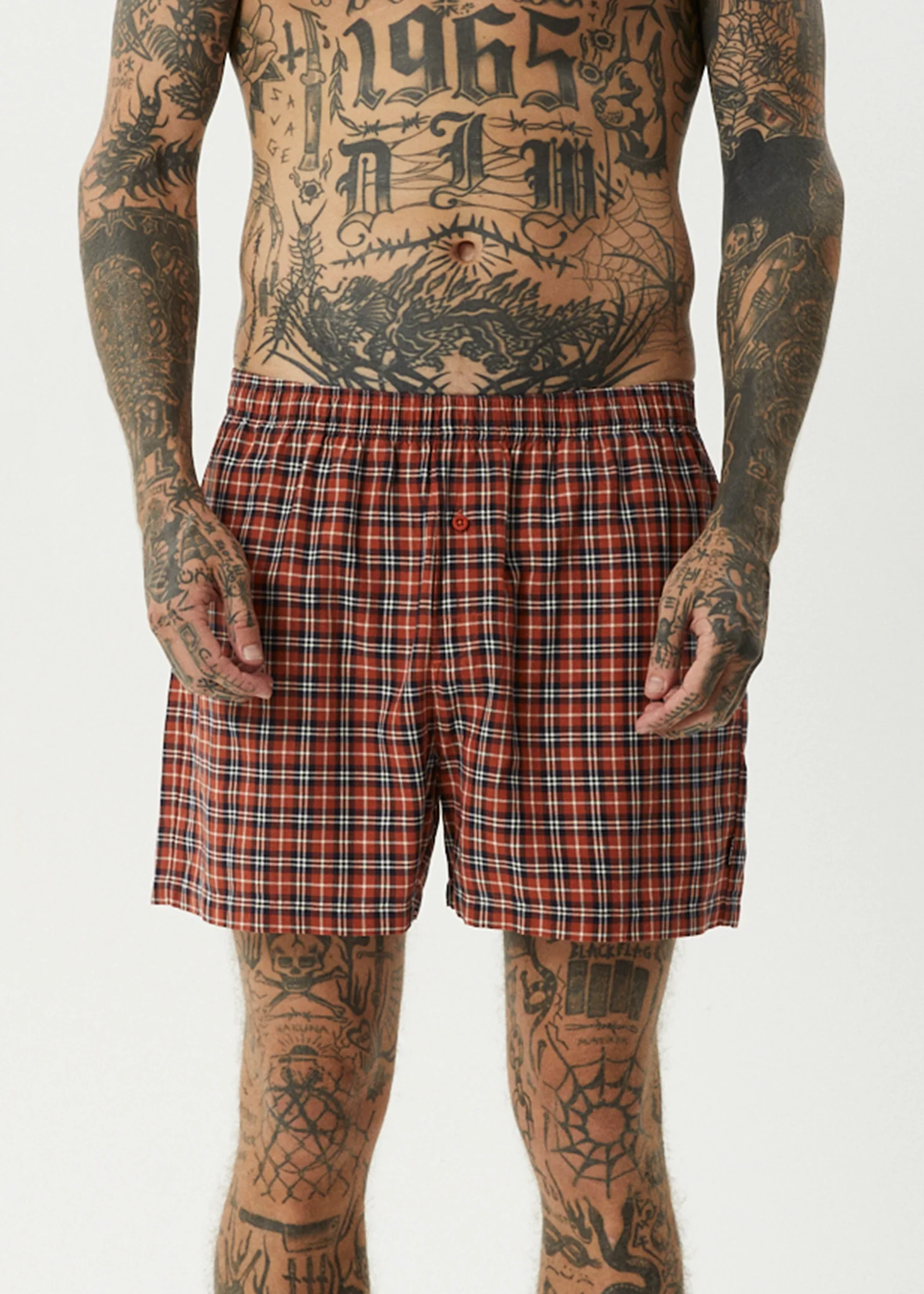 AFENDS Mens Wrecked - Boxer Short - Terra - Image 3