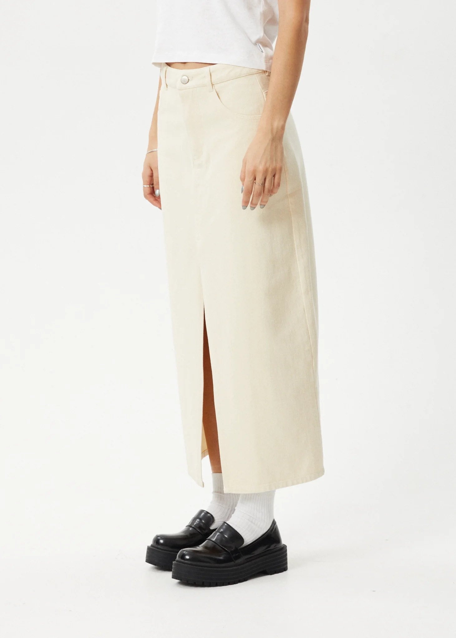 AFENDS Womens Mika - Maxi Skirt - Sand - Image 3