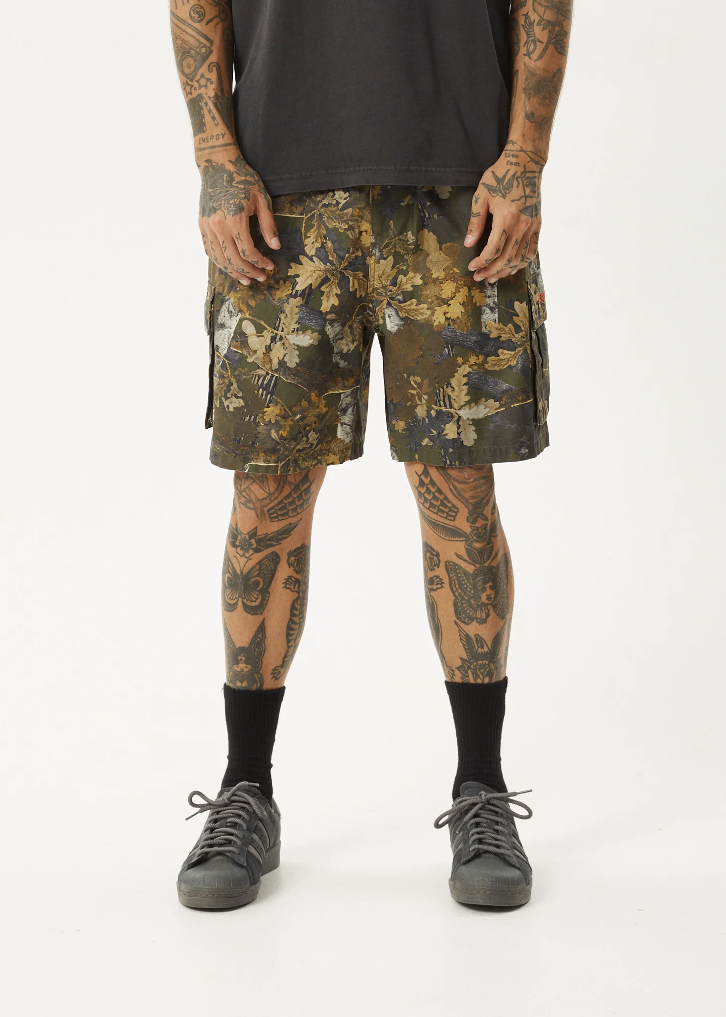 AFENDS Mens Ninety Eights Cargo - Oversized Cargo Short 20" - Find Me - Image 3