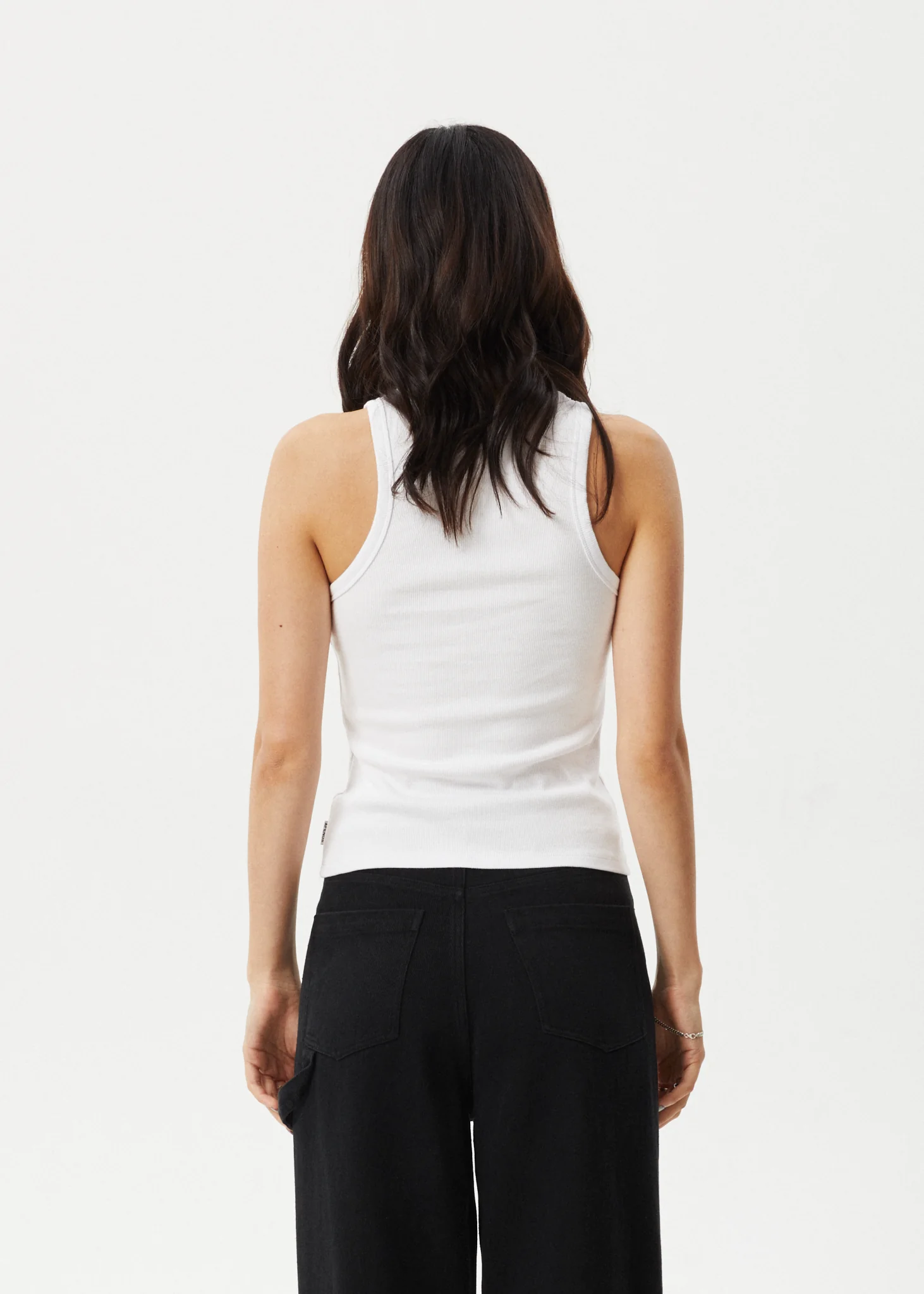 AFENDS Womens Notice - Rib Singlet - White - Image 4