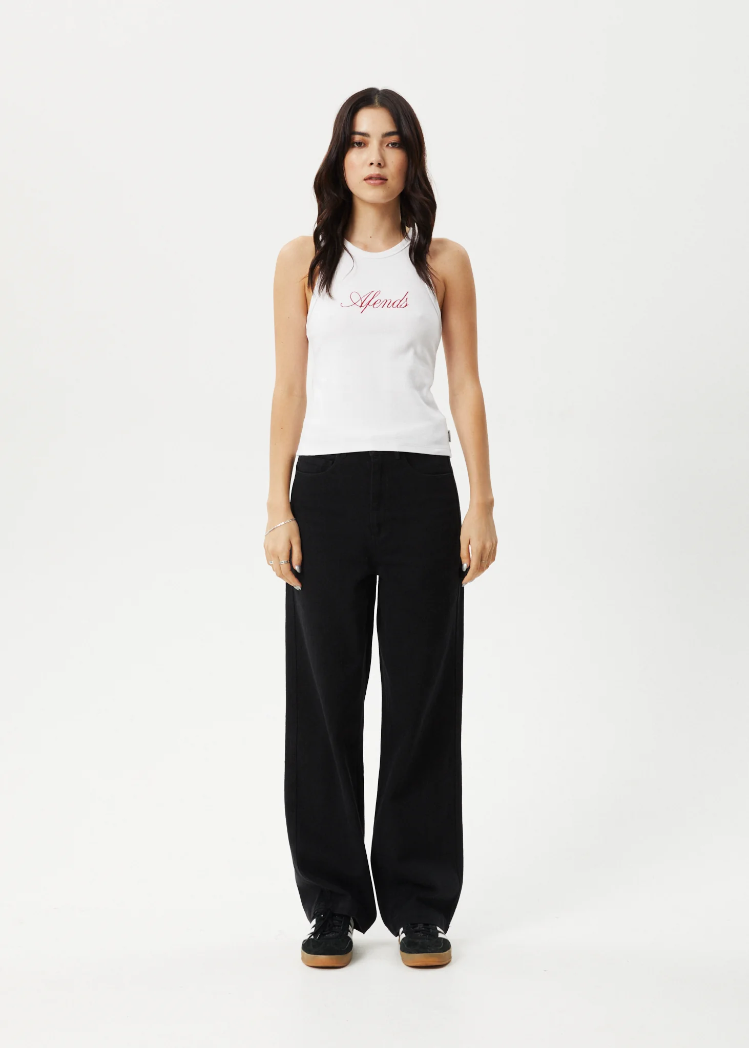AFENDS Womens Notice - Rib Singlet - White - Image 5