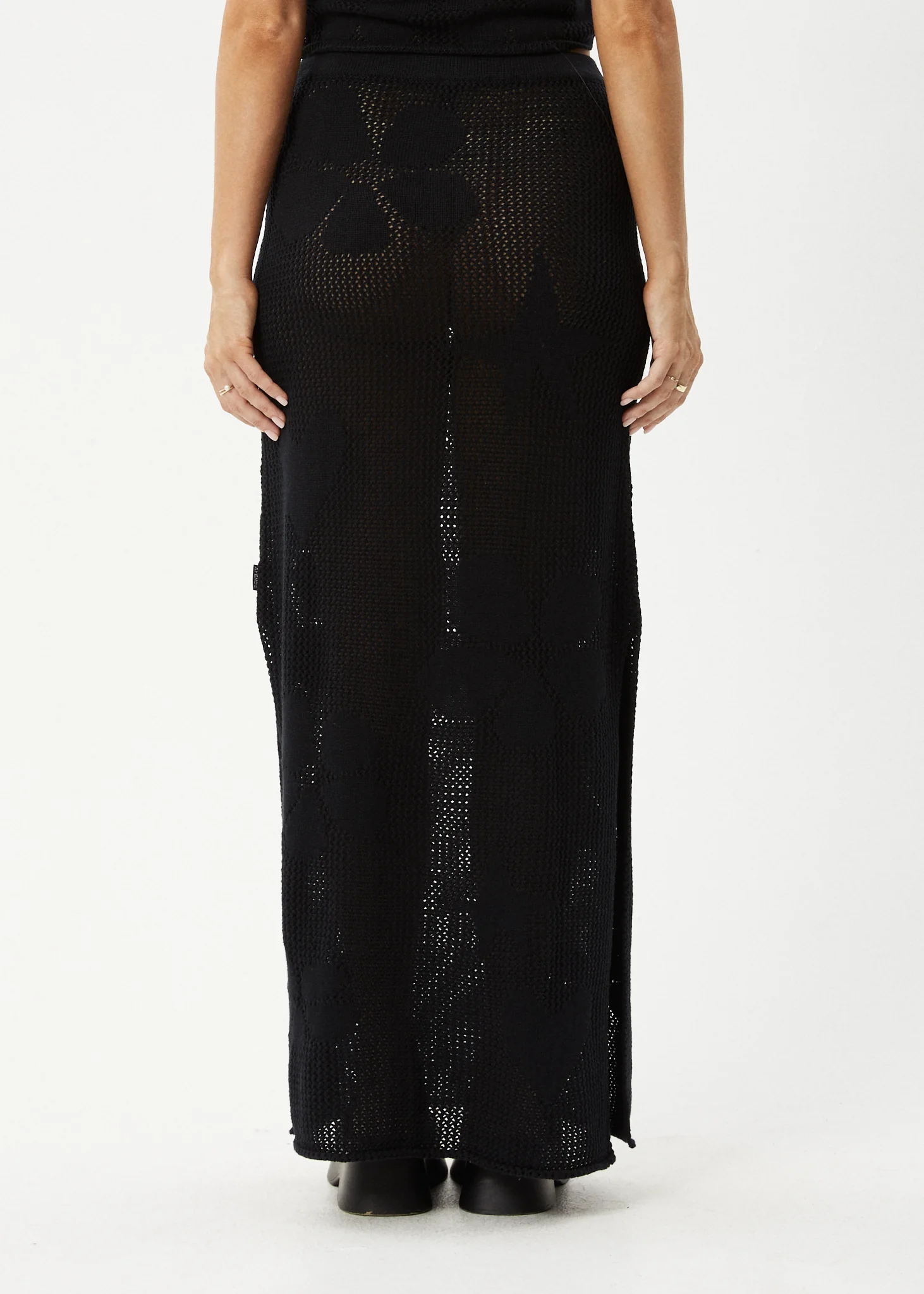 AFENDS Womens Riley - Knit Maxi Skirt - Black - Image 5
