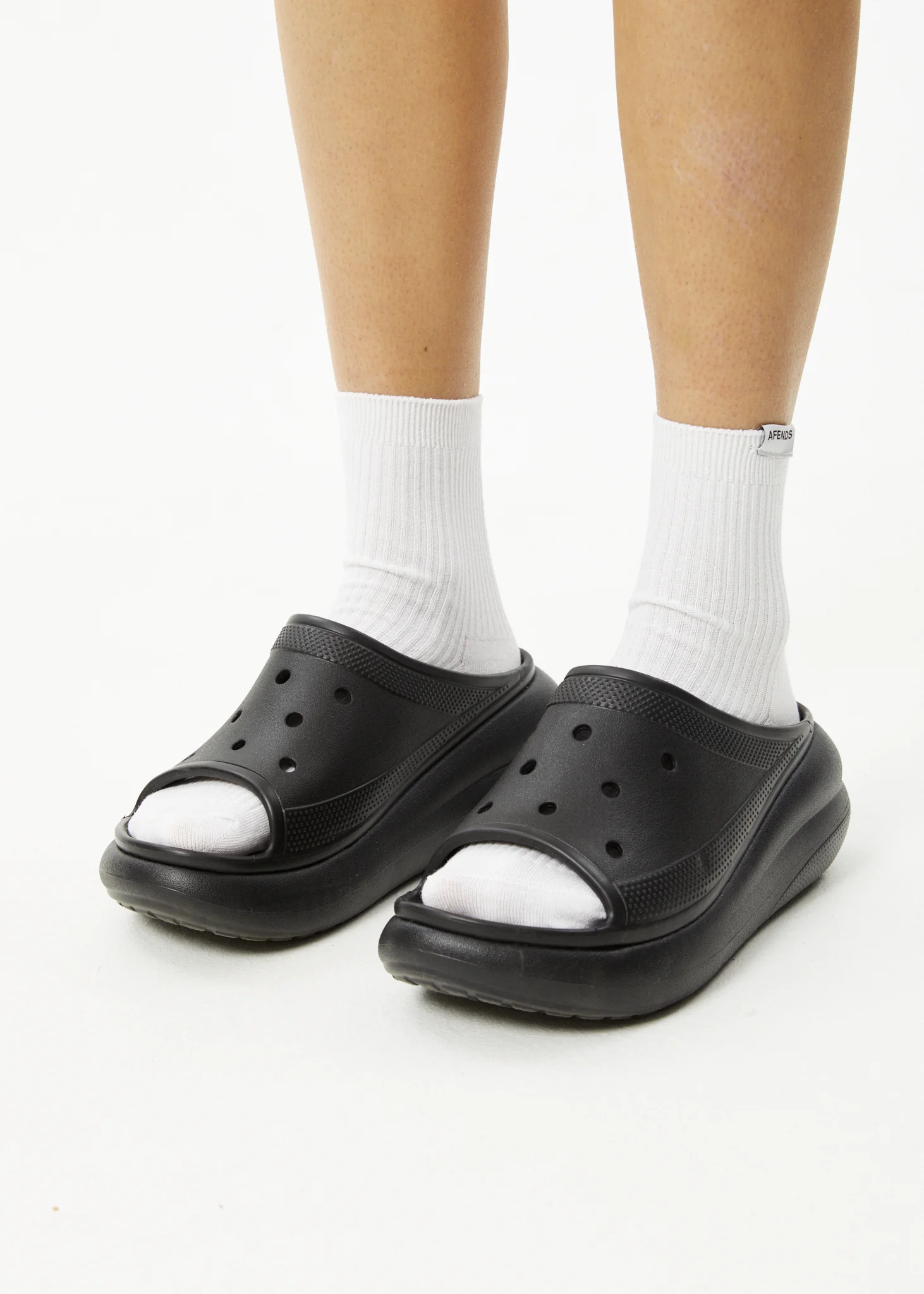 AFENDS Unisex The Essential - Rib Socks - White - Image 4