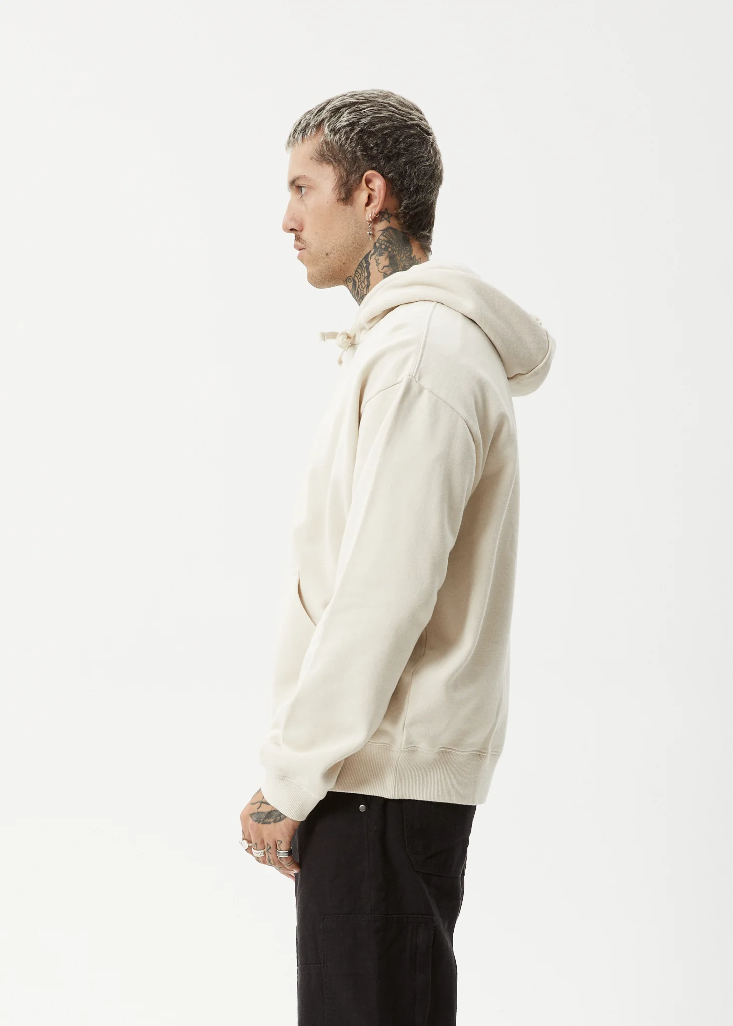 AFENDS Mens Vinyl - Hoodie - Moonbeam - Image 4
